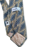 Vintage Balmain Krawatte Basic Abstract Blau Braun