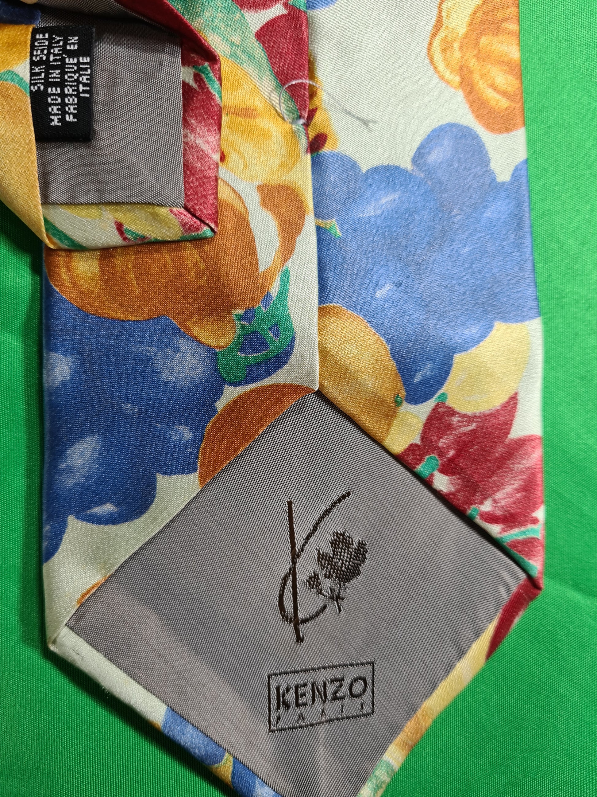 Vintage Kenzo Krawatte Früchte Bunt - RareRags