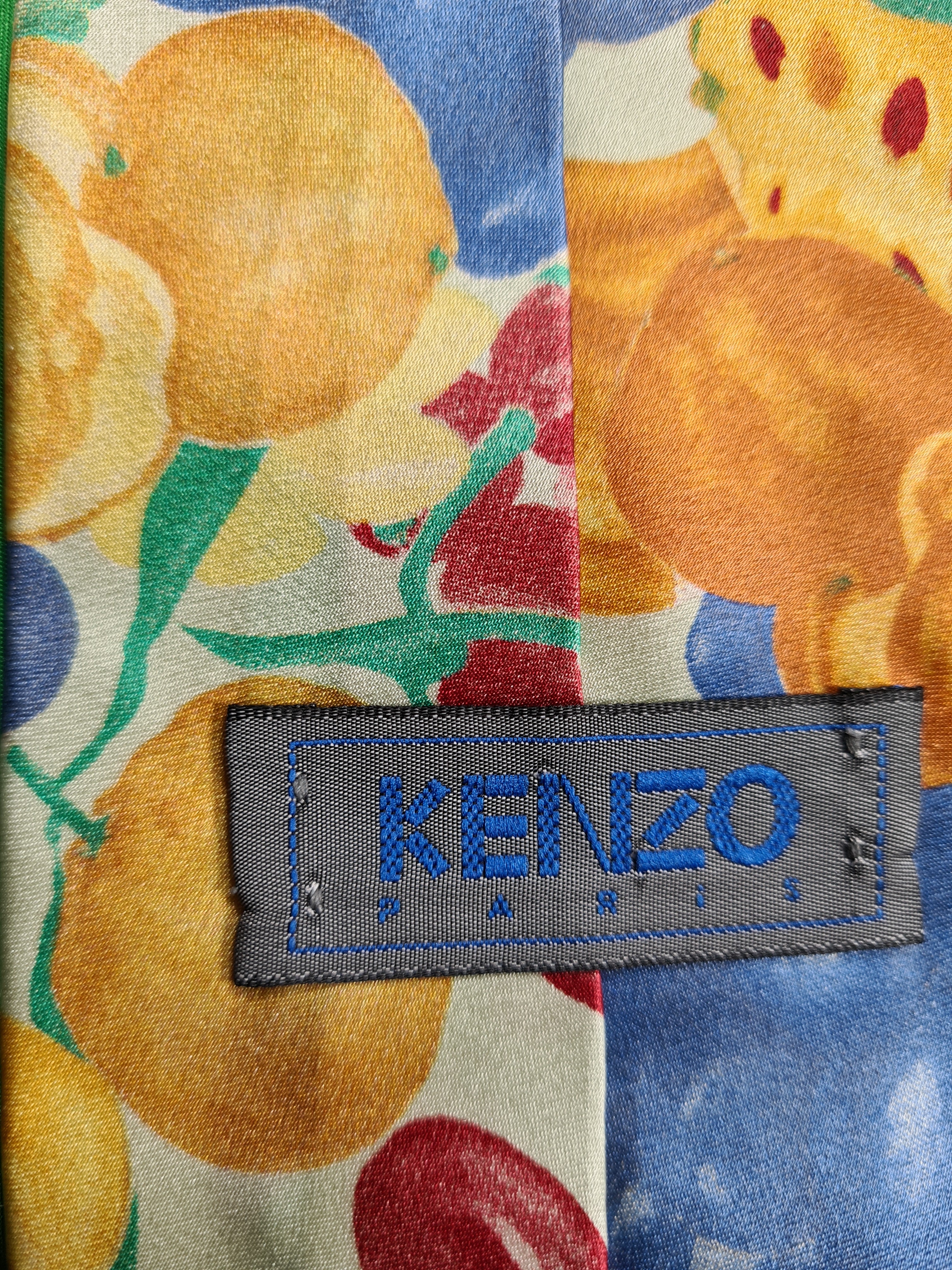 Vintage Kenzo Krawatte Früchte Bunt - RareRags