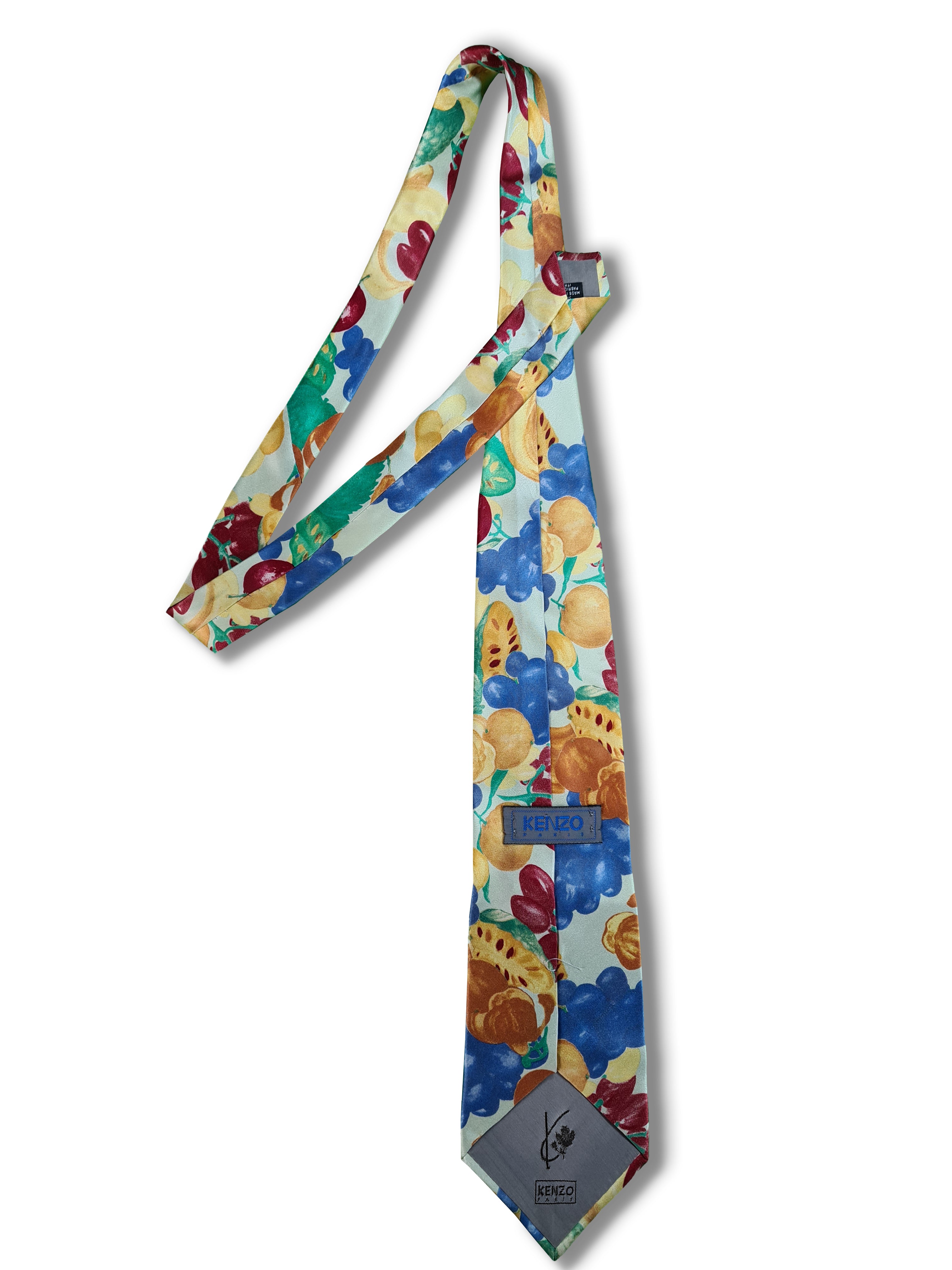Vintage Kenzo Krawatte Früchte Bunt - RareRags