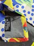 Vintage Kenzo Paris Krawatte Floral Bunt Blau