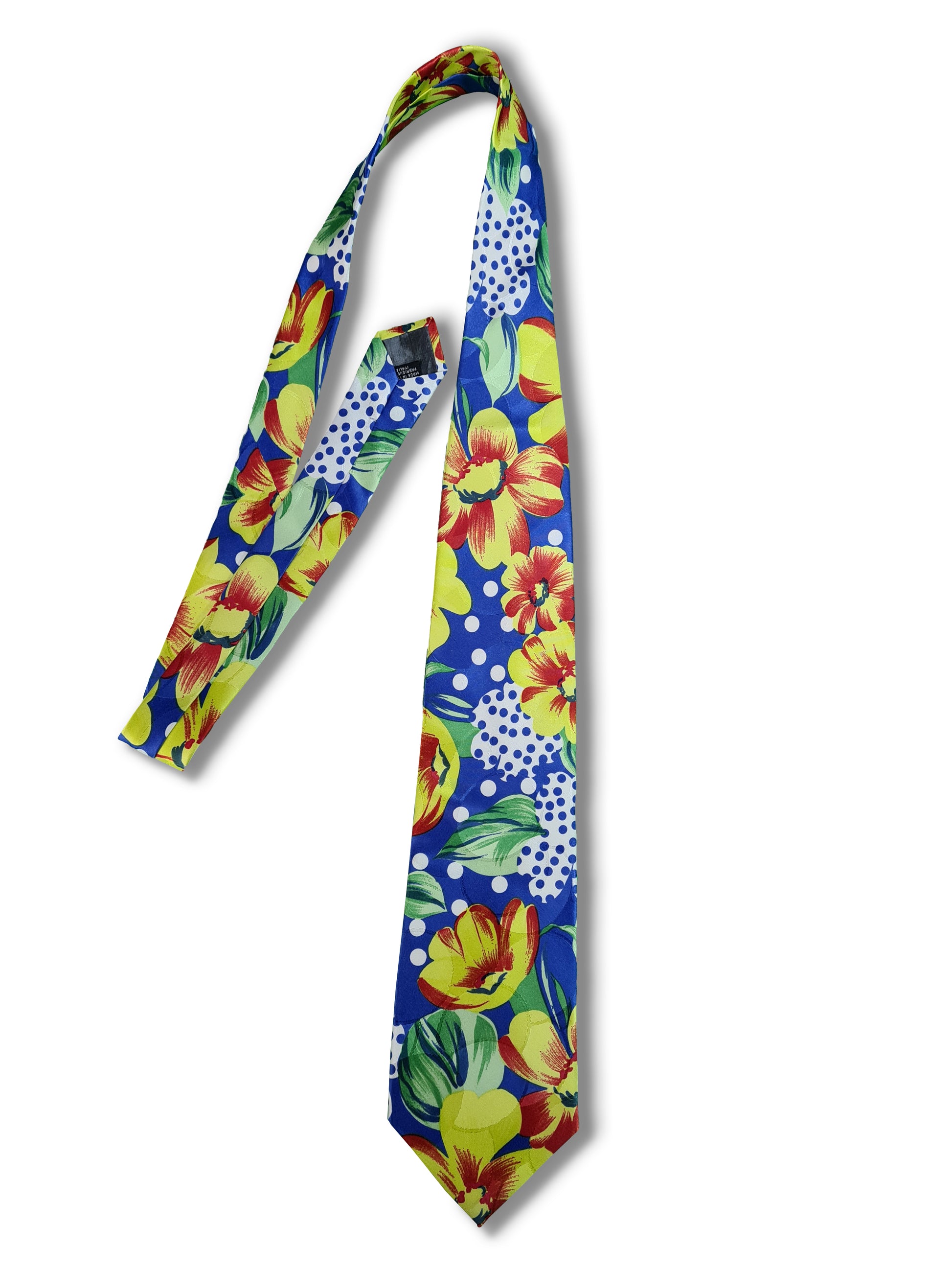 Vintage Kenzo Paris Krawatte Floral Bunt Blau - RareRags