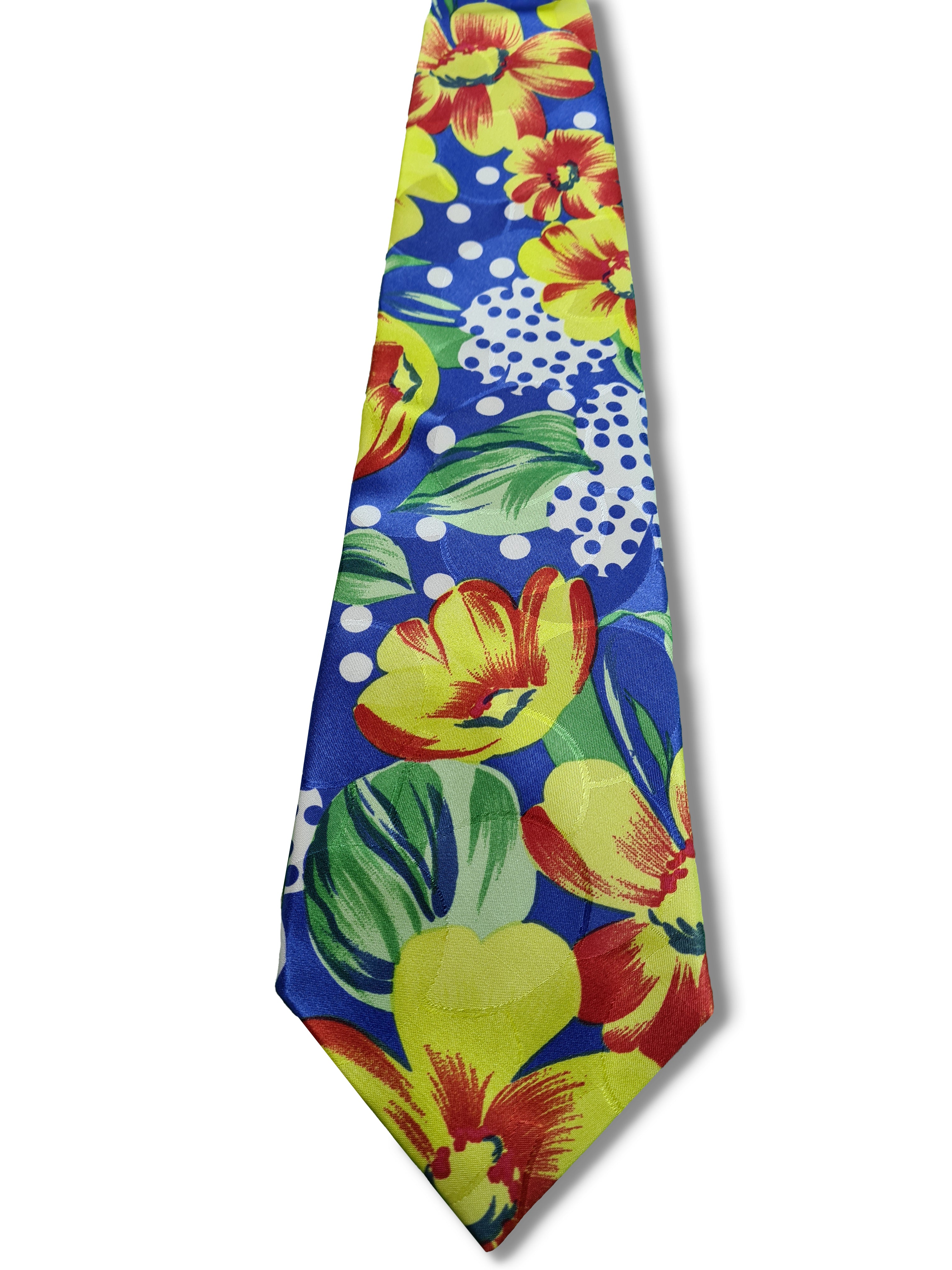 Vintage Kenzo Paris Krawatte Floral Bunt Blau - RareRags