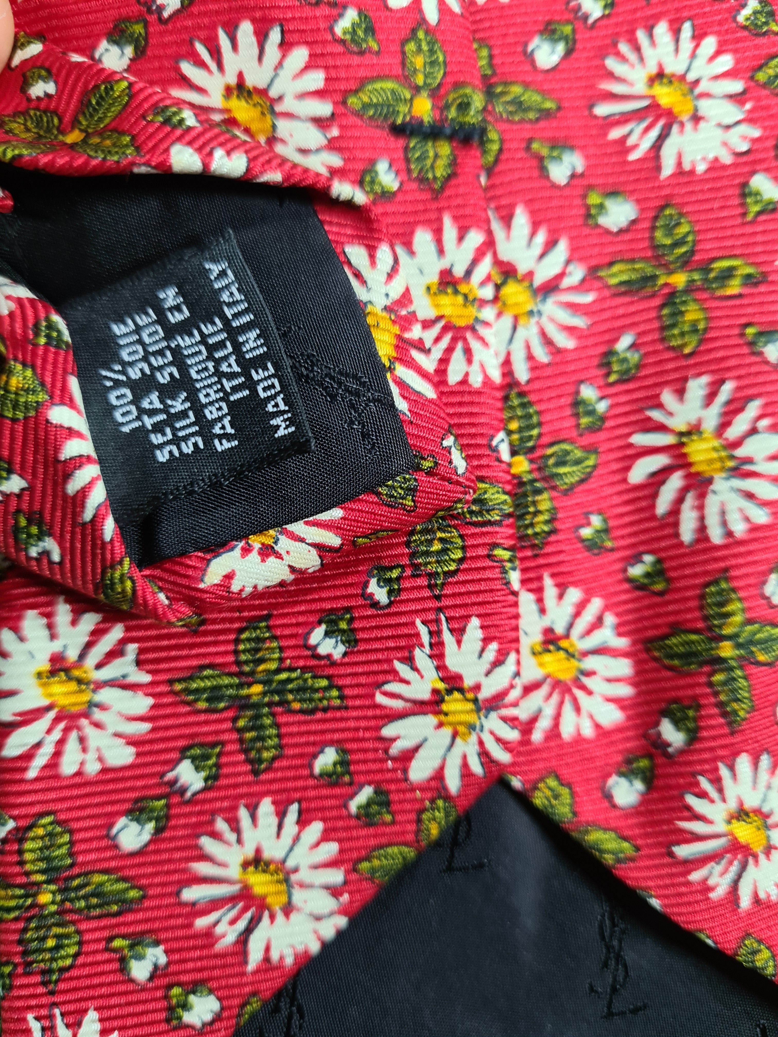 Vintage Yves Saint Laurent Krawatte Gänseblümchen - RareRags