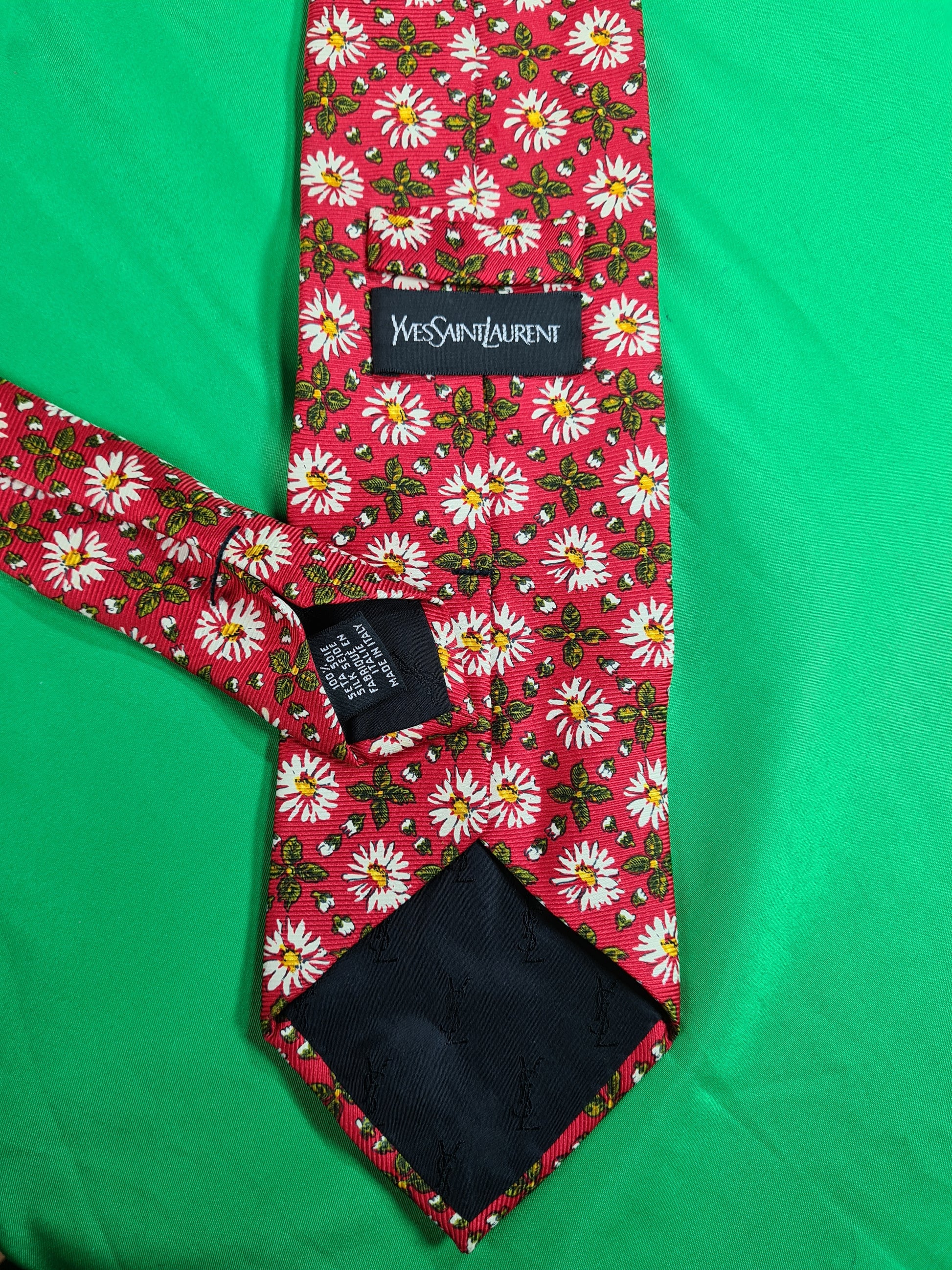 Vintage Yves Saint Laurent Krawatte Gänseblümchen - RareRags