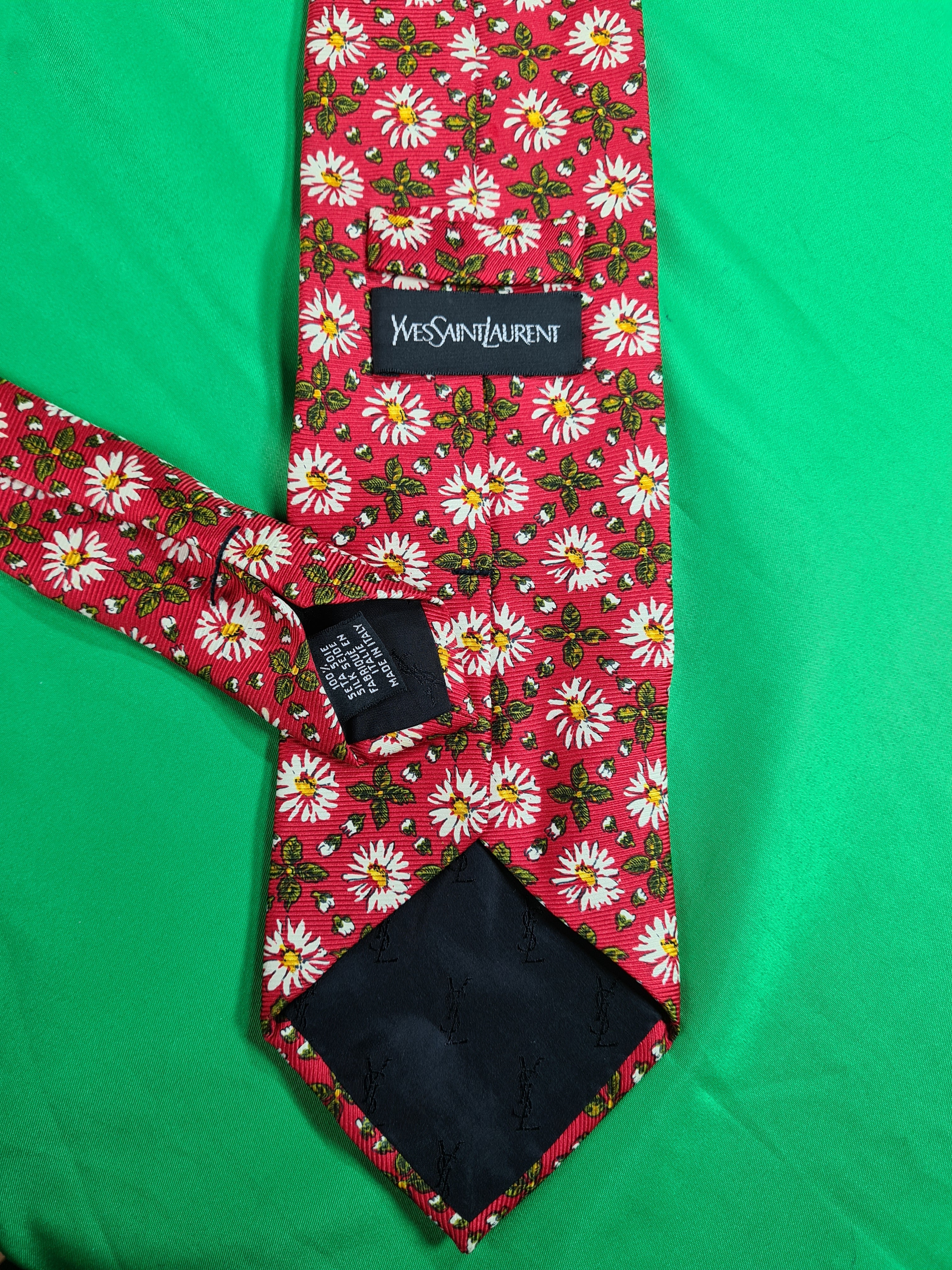 Vintage Yves Saint Laurent Krawatte Gänseblümchen - RareRags