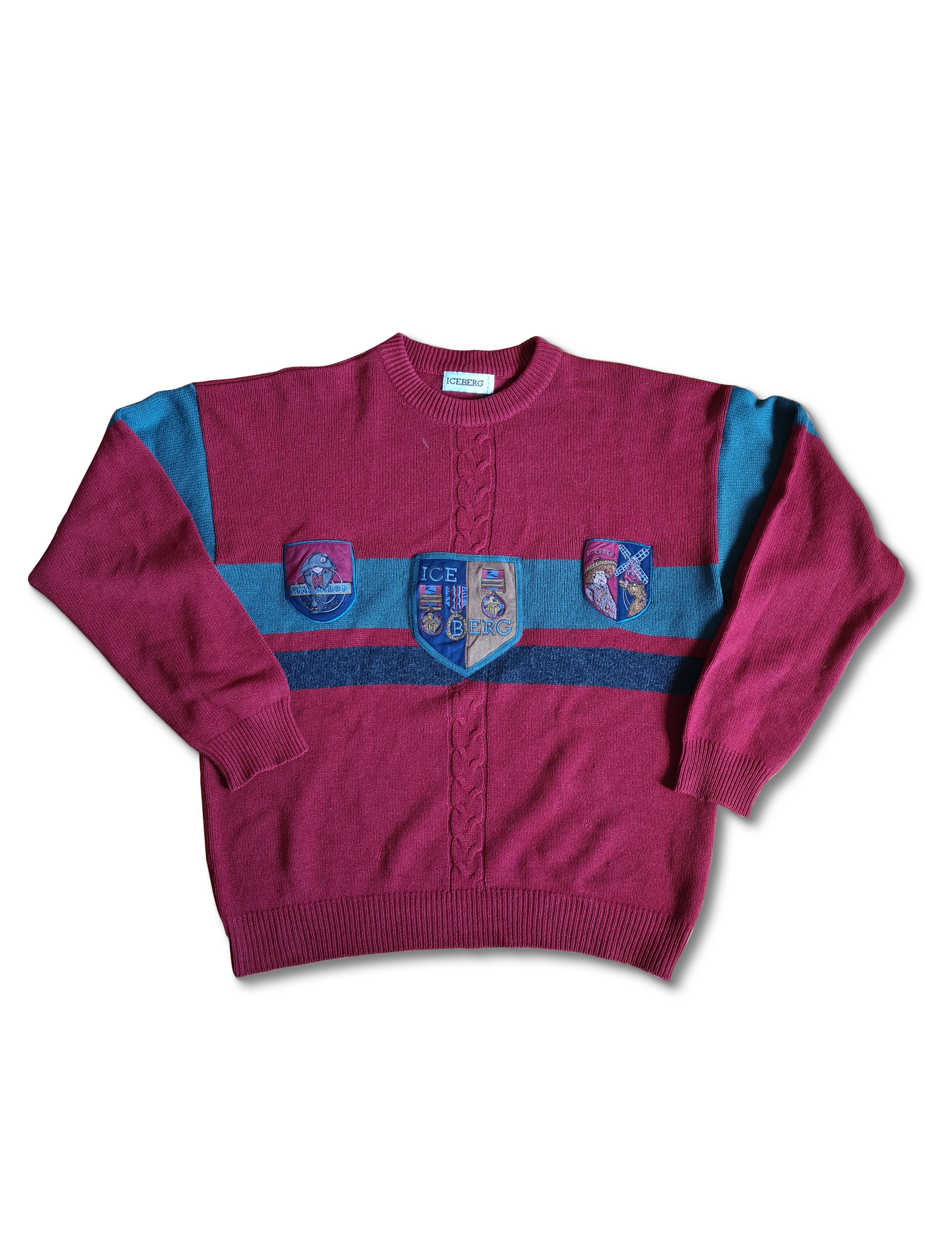 Vintage Iceberg Strickpullover Waterloo & Don Quixote Schurwolle XL-XXL - RareRags