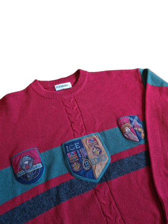 Vintage Iceberg Strickpullover Waterloo & Don Quixote Schurwolle XL-XXL