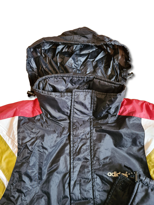Vintage Adidas Übergangsjacke Schwarz Rot L-XL