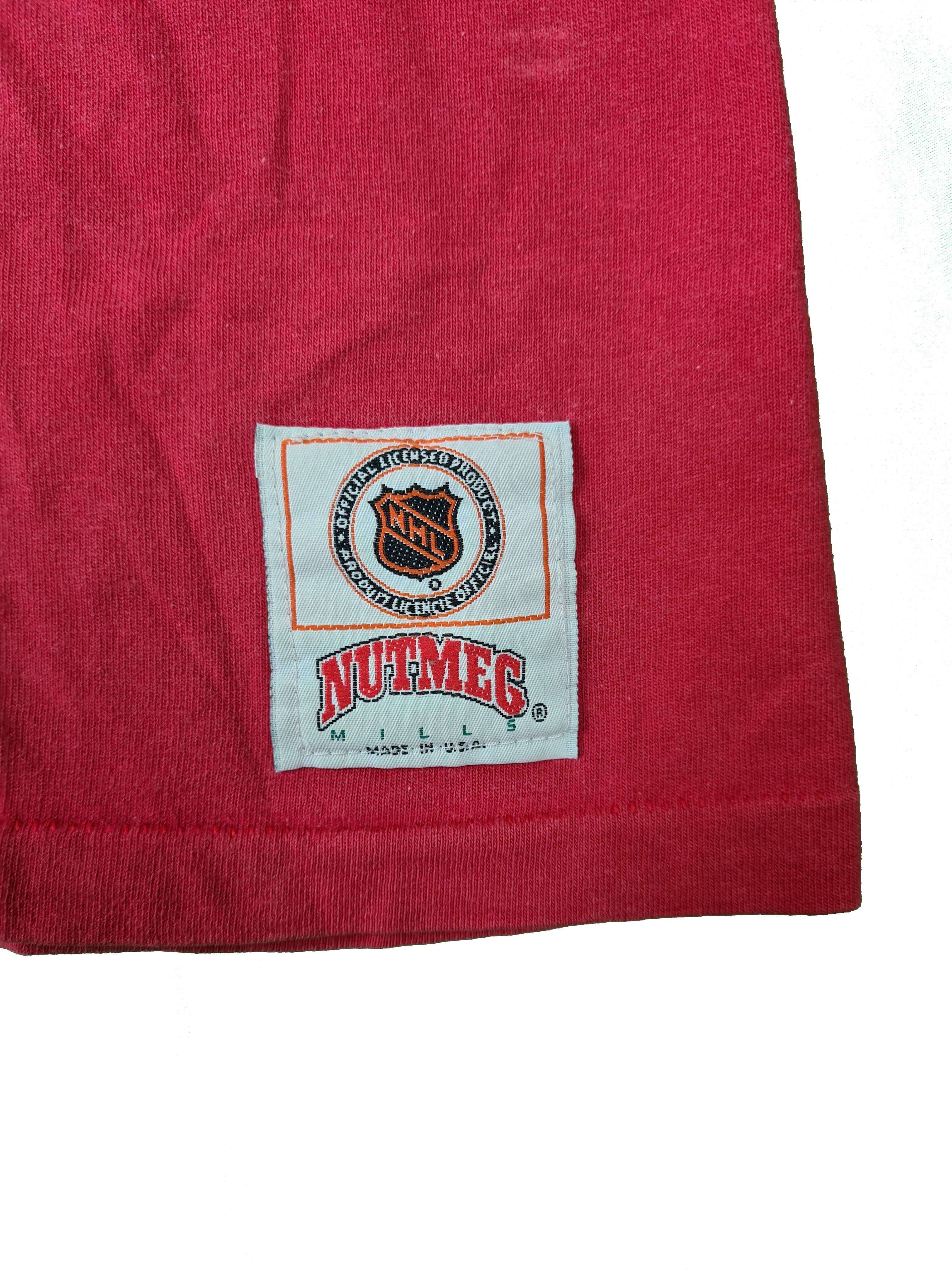 Vintage Nutmeg Mills Shirt Chigago Blackhawks Made in USA M - RareRags