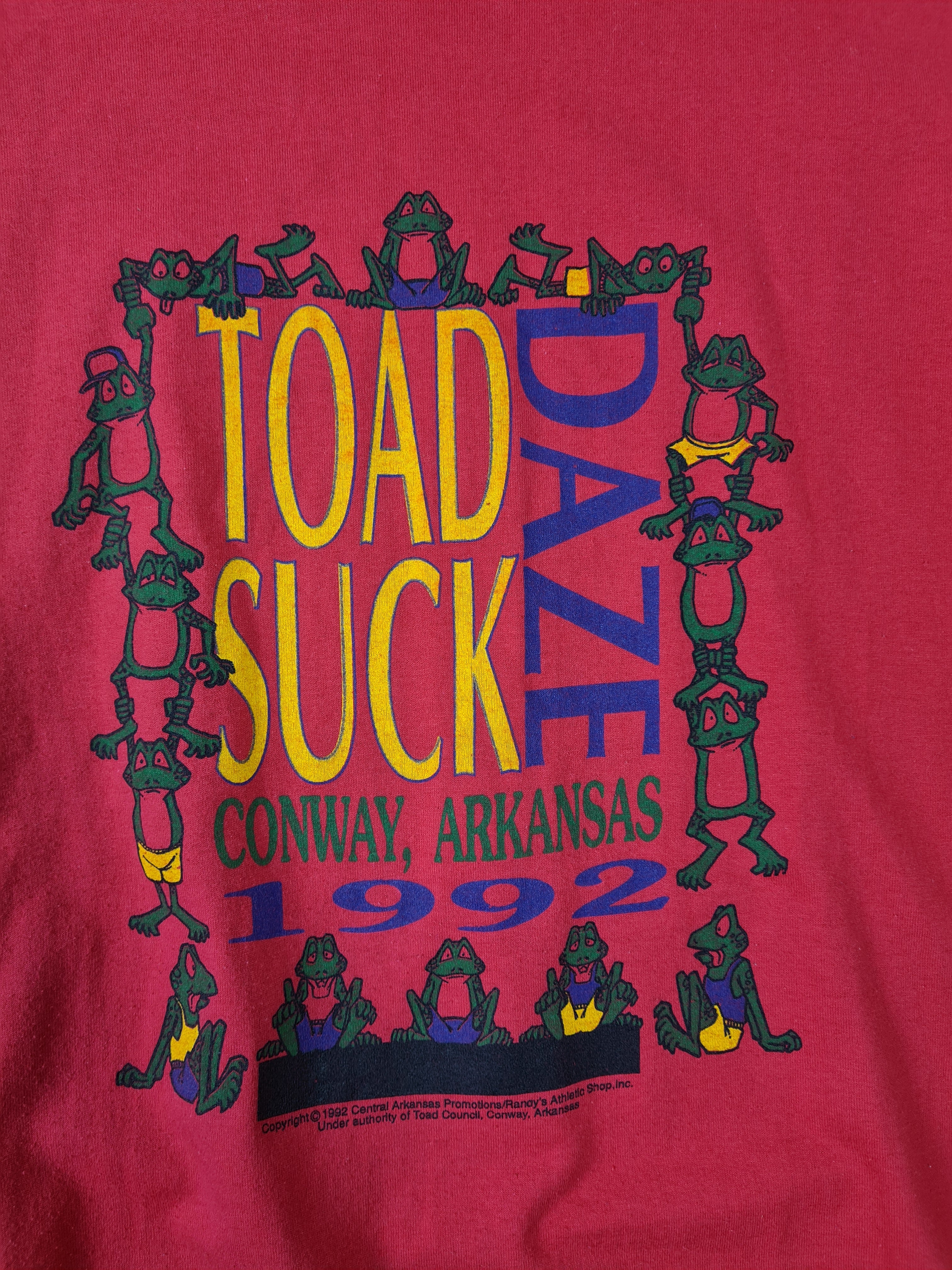 Vintage Hanes Shirt Toad Suck Daze 1992 Made in USA L - RareRags