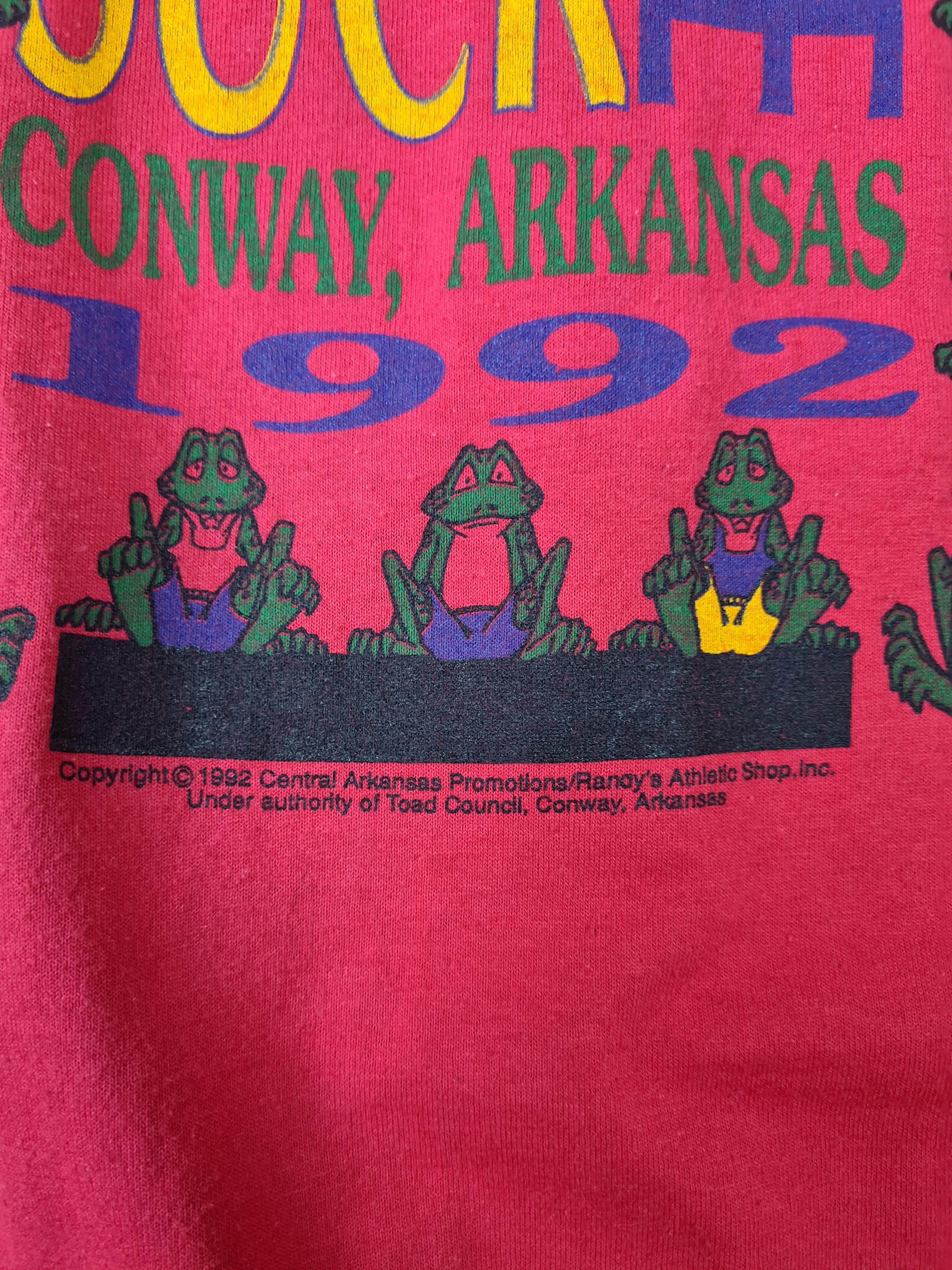Vintage Hanes Shirt Toad Suck Daze 1992 Made in USA L - RareRags