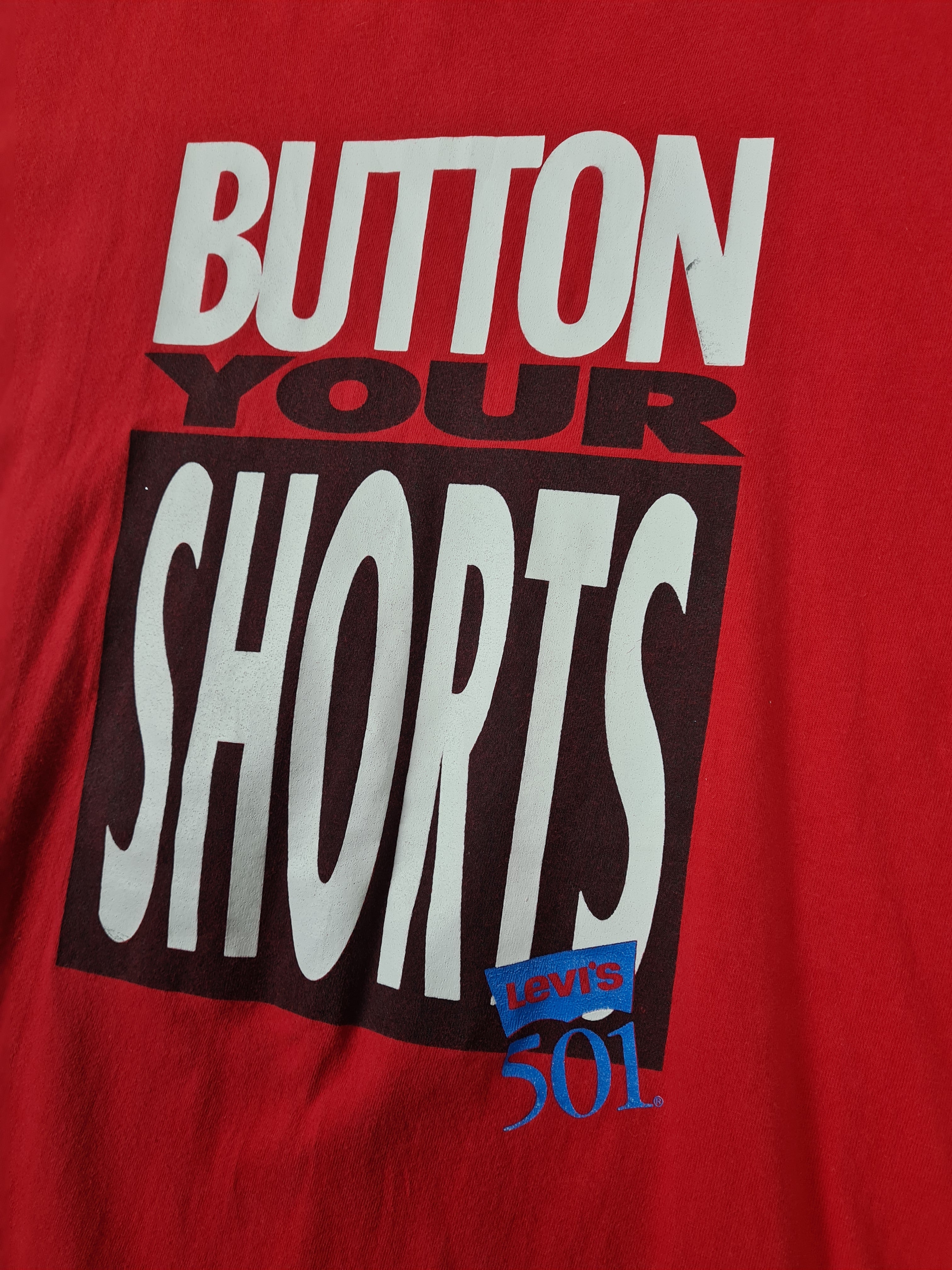 Vintage Levis Shirt Button Your Shorts 501 Made in USA XL - RareRags