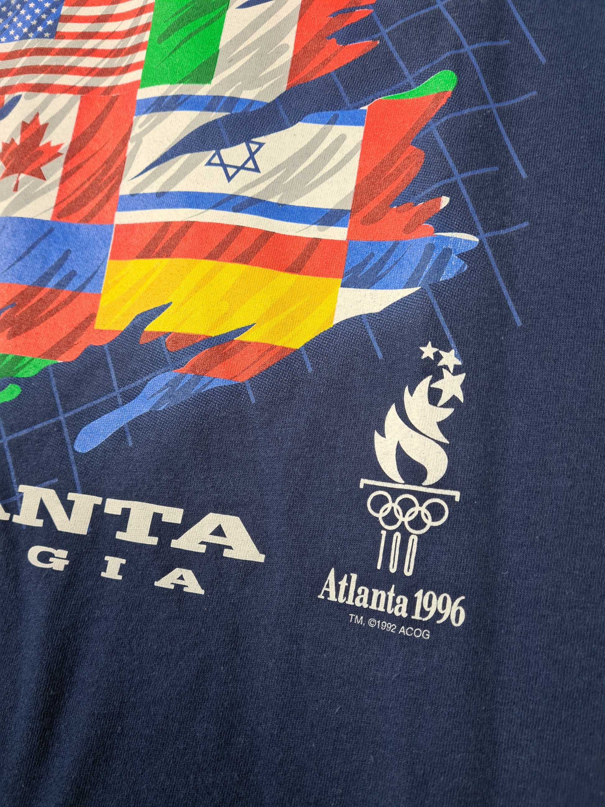 Vintage Champion x Hanes Shirt Champknit Atlanta Olympiade 1996 L - RareRags