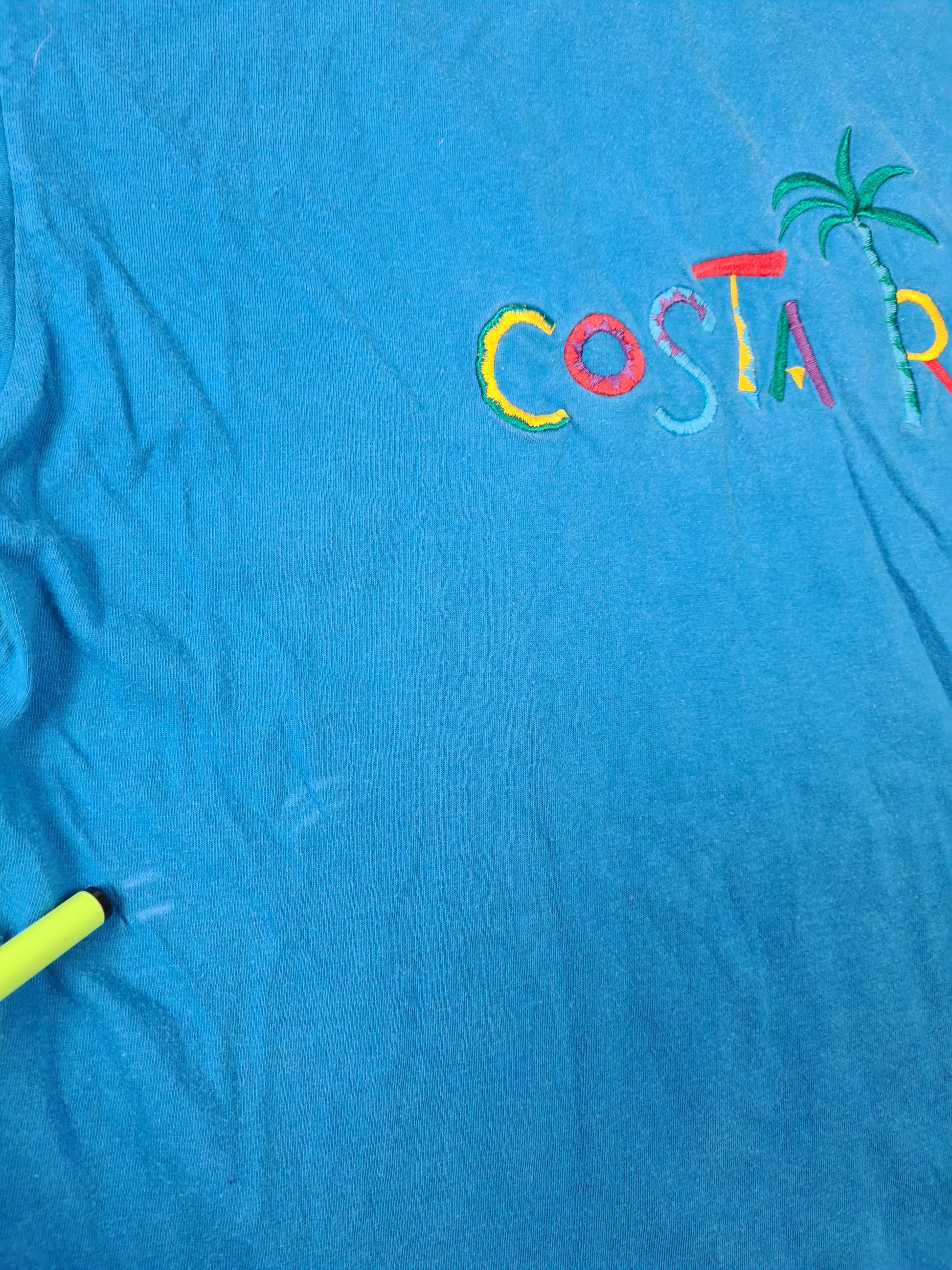 Vintage St. Jacks Shirt Costa Rica Single Stitched Bestickt Blau L - RareRags