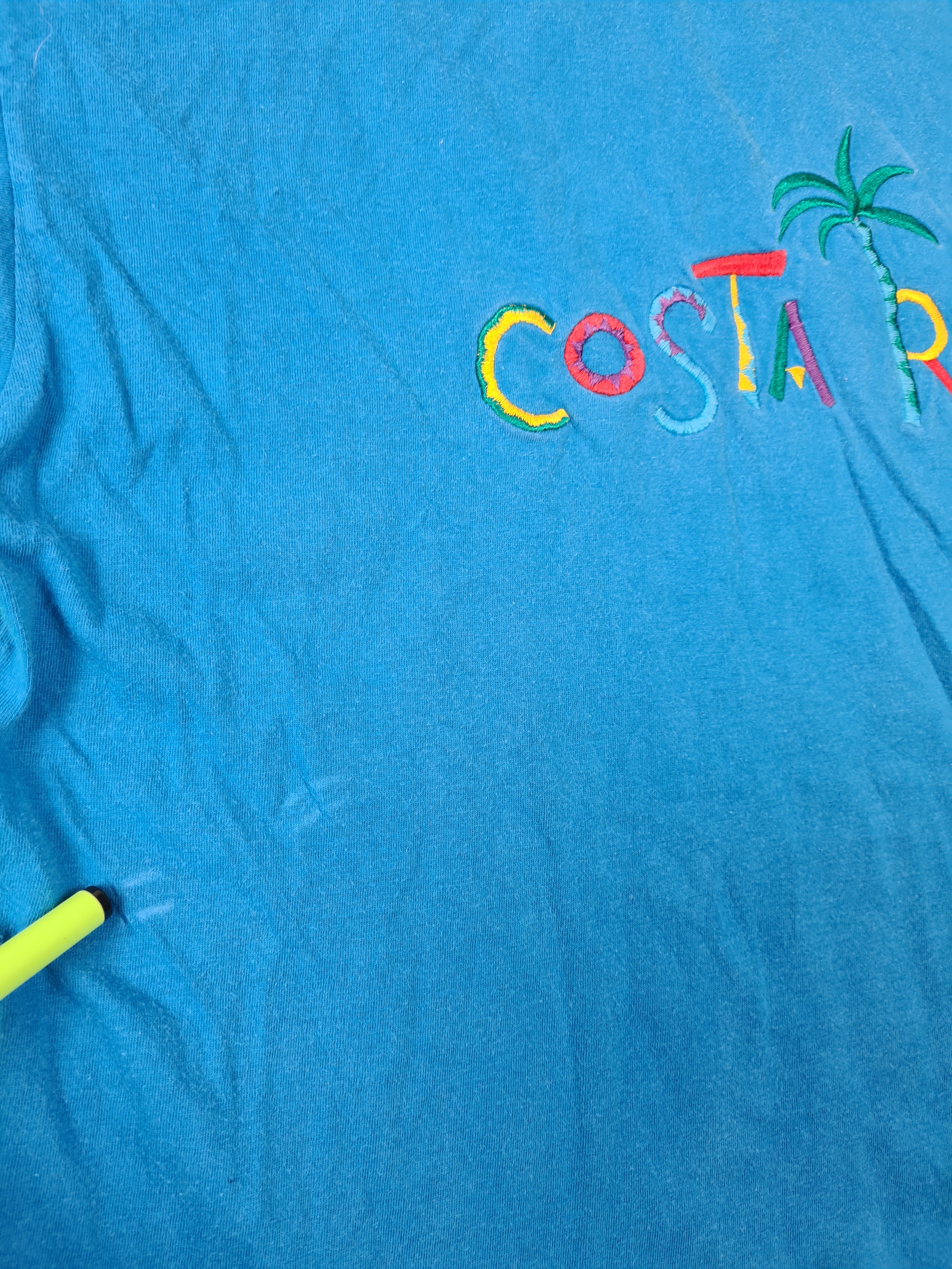 Vintage St. Jacks Shirt Costa Rica Single Stitched Bestickt Blau L - RareRags