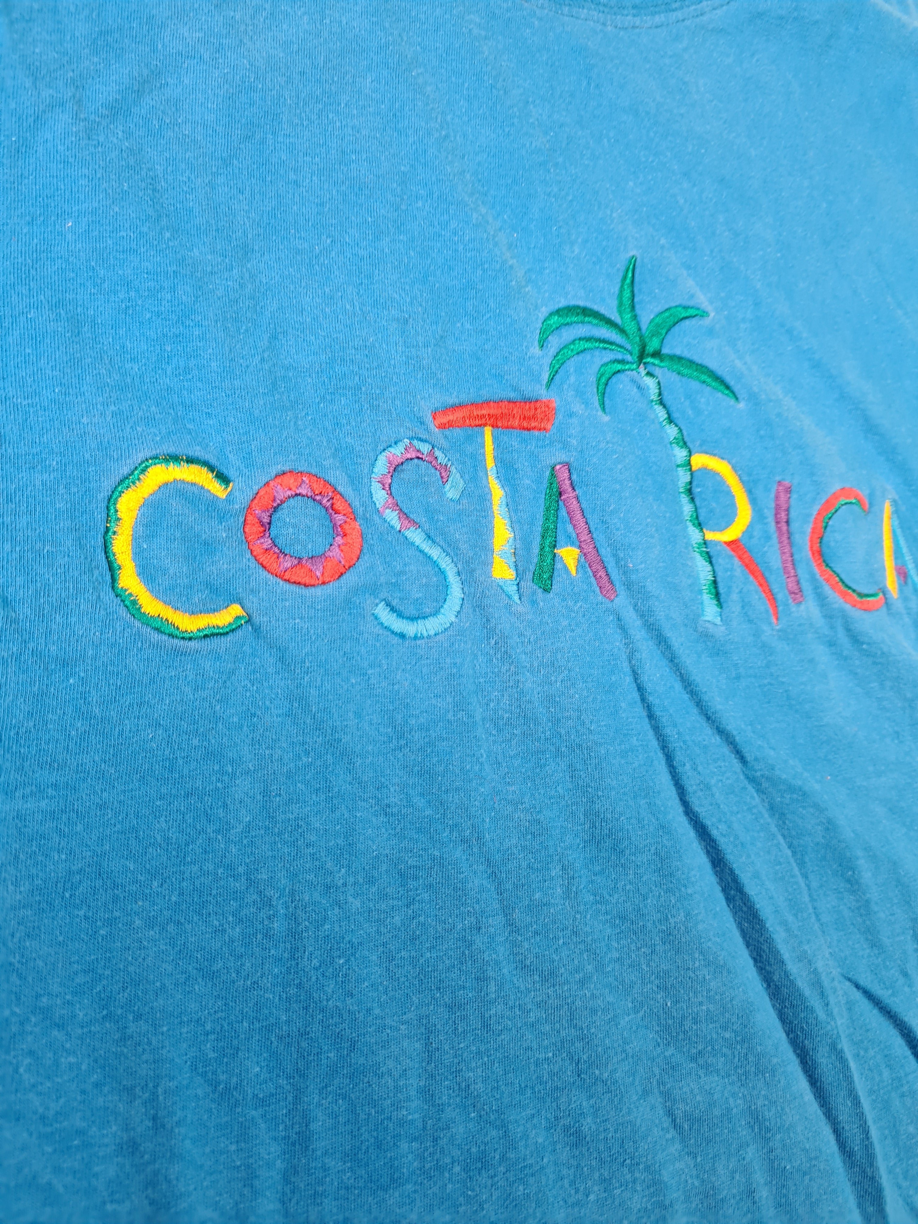 Vintage St. Jacks Shirt Costa Rica Single Stitched Bestickt Blau L - RareRags