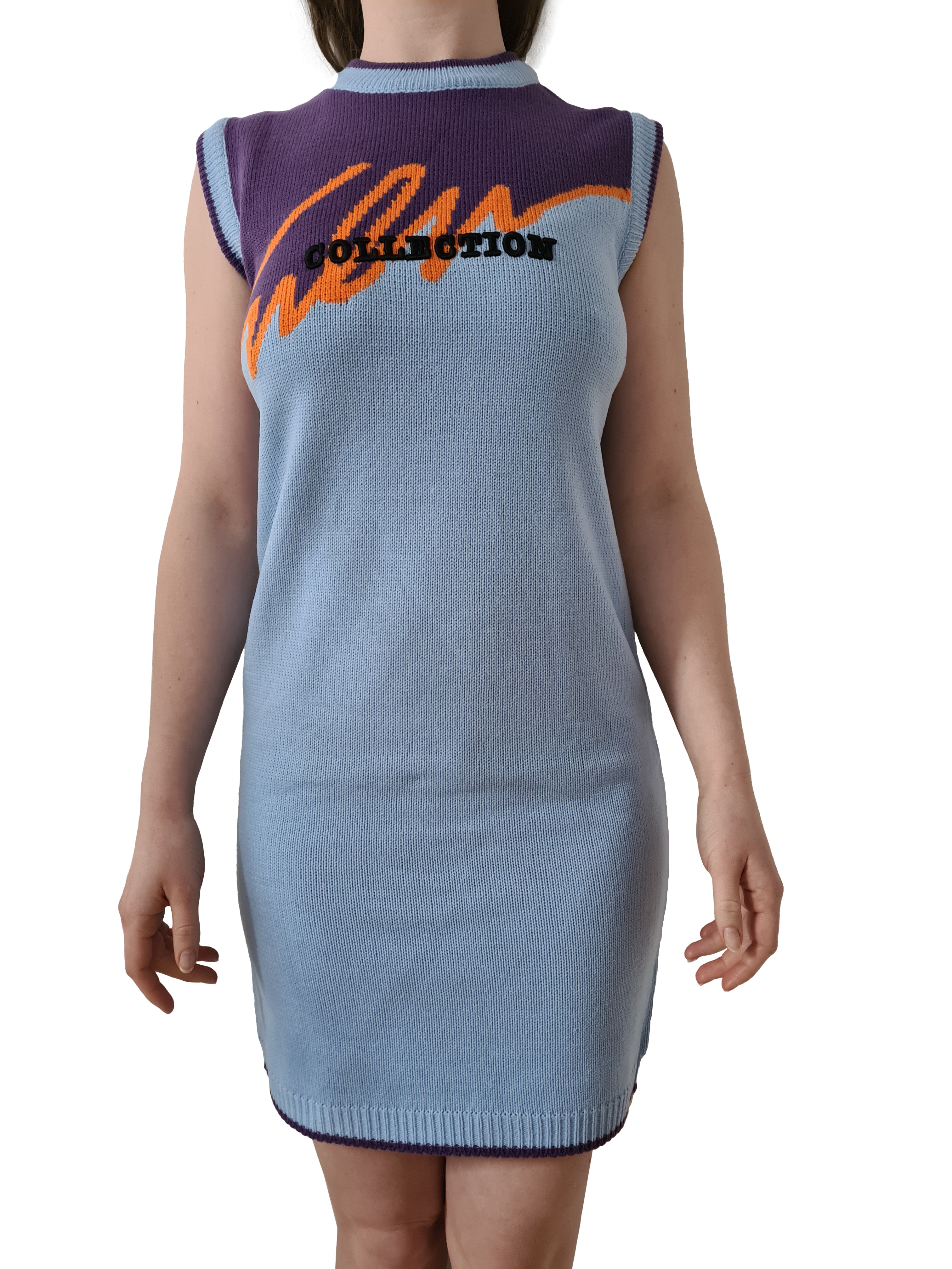 Y2K Fubu Kleid Aus Dickerem Stoff Hellblau S - RareRags