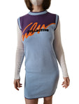 Y2K Fubu Kleid Aus Dickerem Stoff Hellblau S