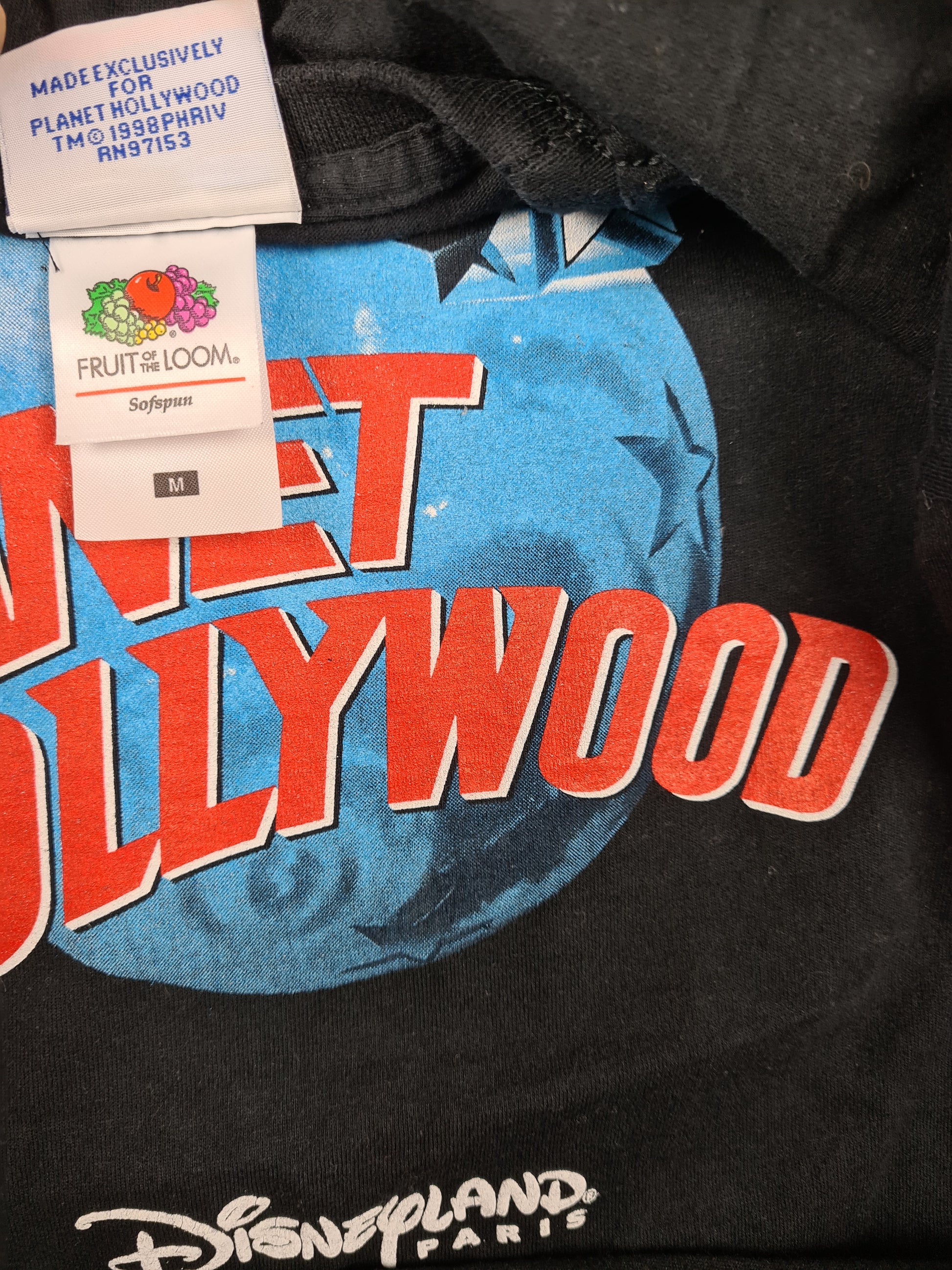 Vintage Planet Hollywood Shirt Disneyland 1998 M - RareRags