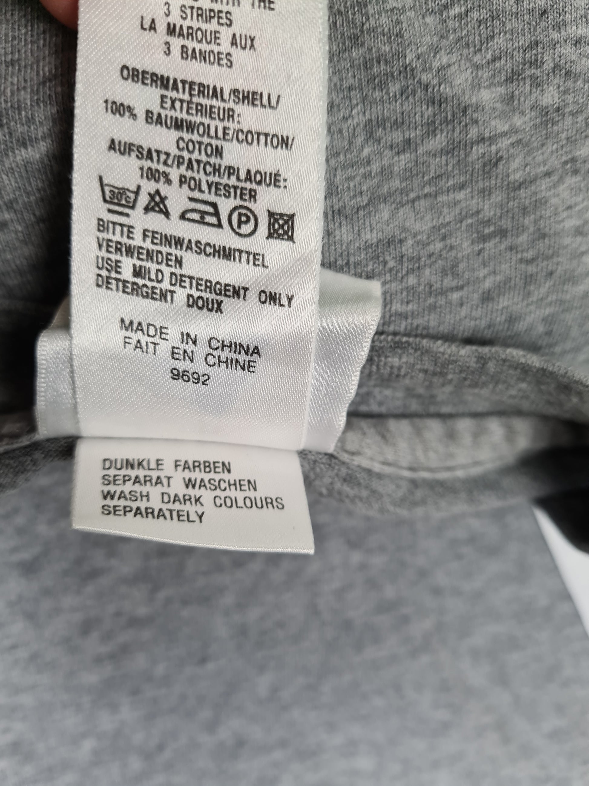 Vintage Adidas Shirt Logo Bestickt Grau XL - RareRags
