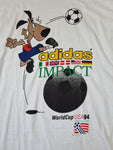 Rare! Vintage Adidas Shirt World Cup 1994 Striker Single Stitched L