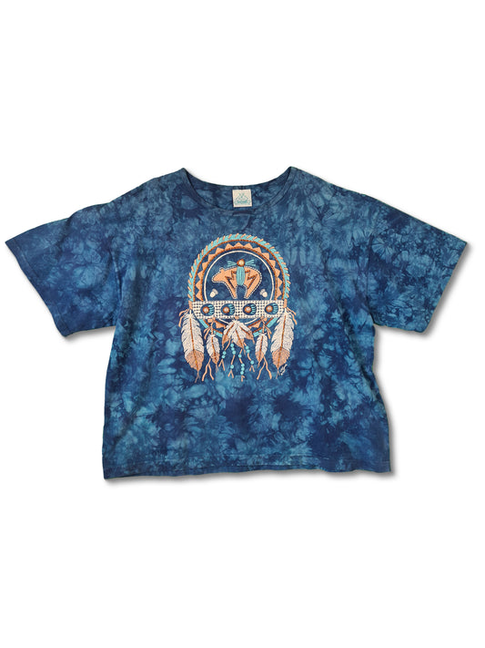 Vintage Lynee Apparel Shirt American Native Art Batik Made In USA "one Size"