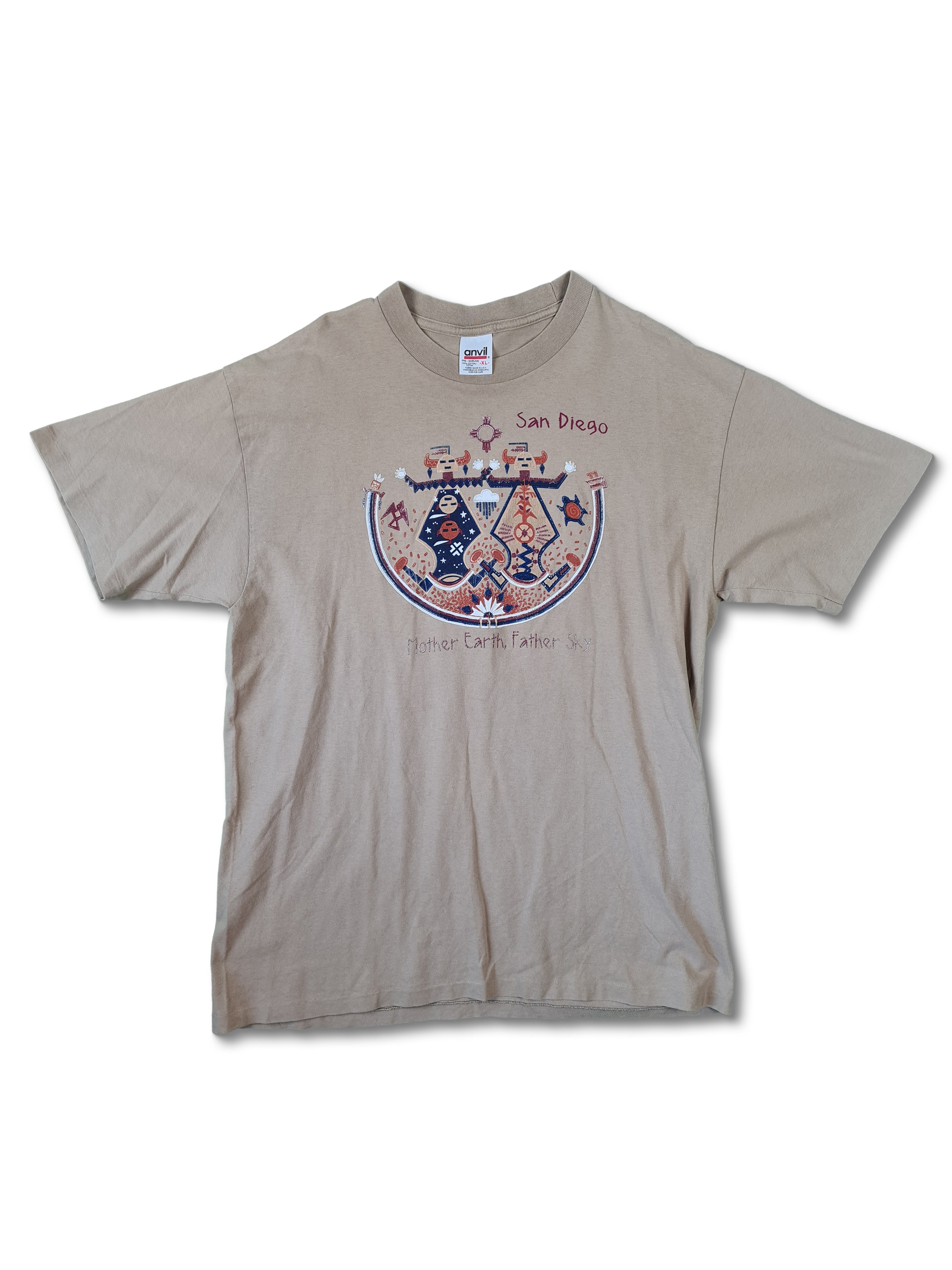Vintage Anvil Shirt San Diego "Mother Earth, Father Sky" Single Stitched Made In USA XL - RareRags