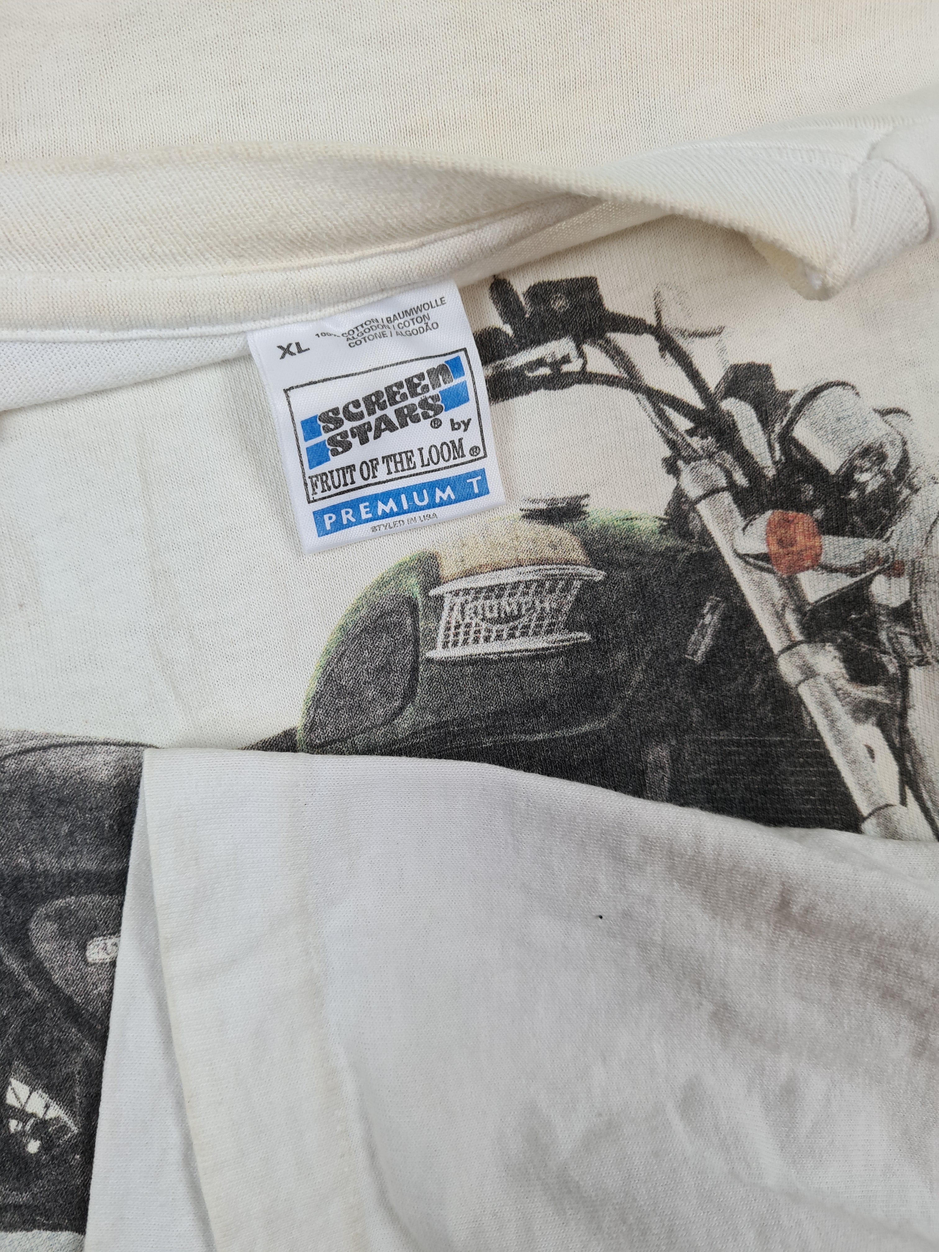 Vintage Screen Stars Shirt Thunderbird Biker Single Stitched XL - RareRags