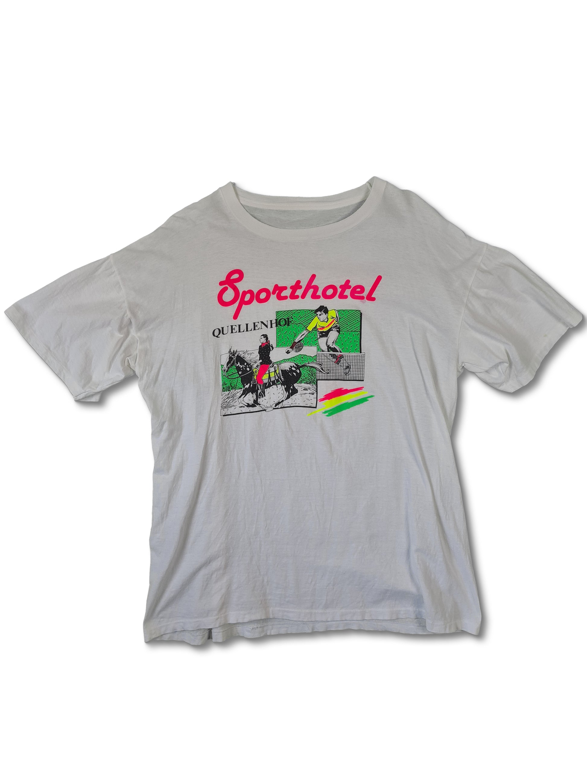 Vintage Noname Shirt Sporthotel Quellenhof Single Stitched M-L - RareRags
