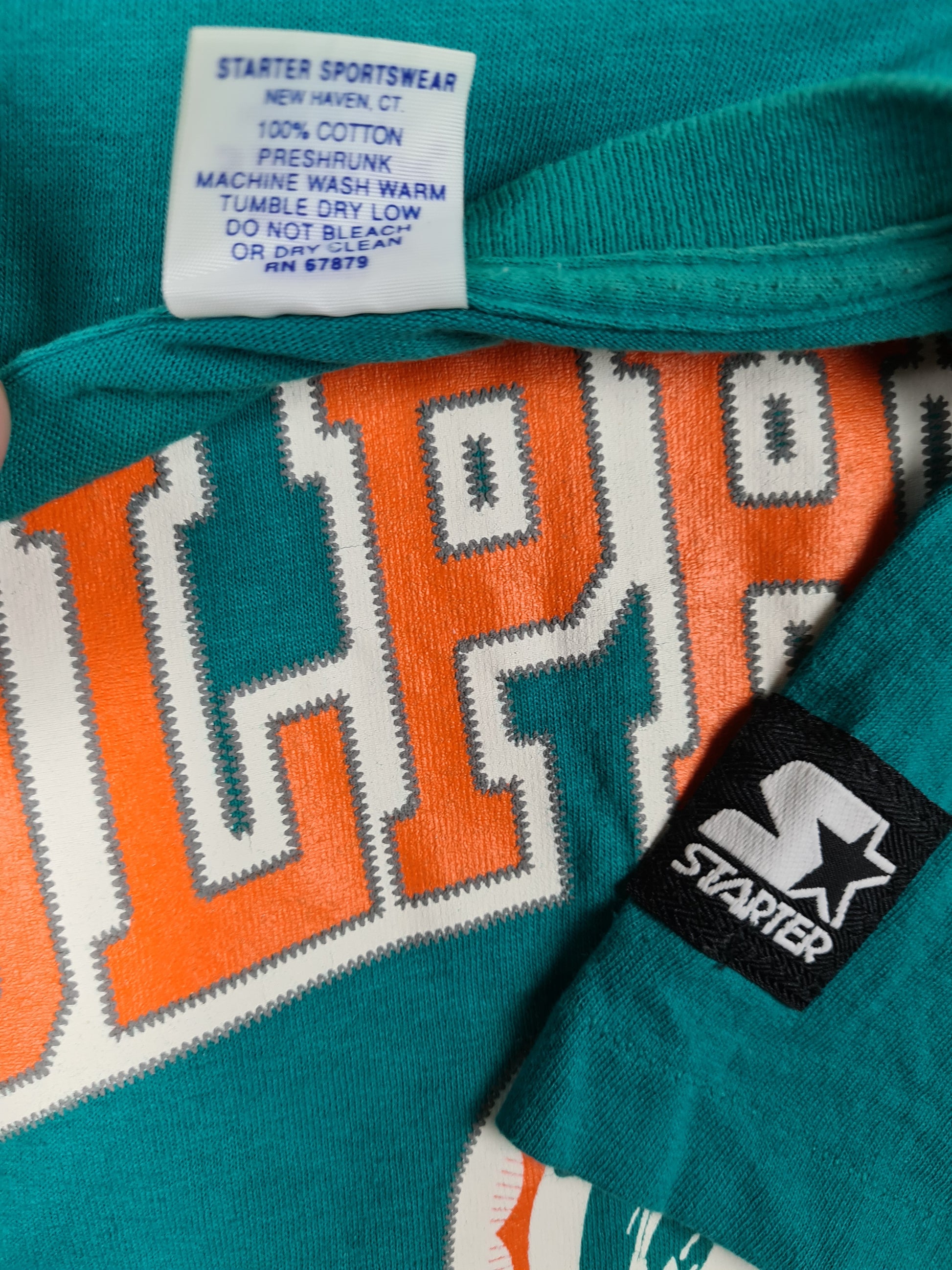 Vintage Starter Shirt Dolphins Football Made in USA XXL - RareRags