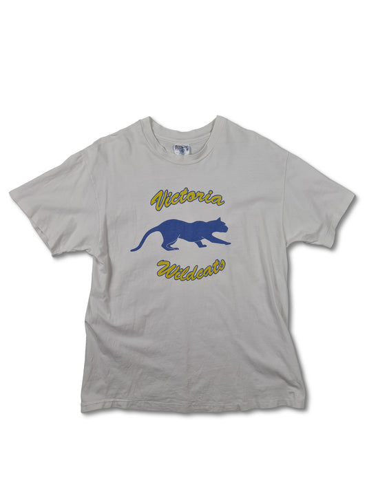 Vintage Hanes Beefy Shirt Victoria Wildcats L