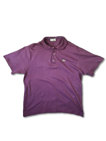 Vintage Lacoste Poloshirt Classic Made In France Lila XL