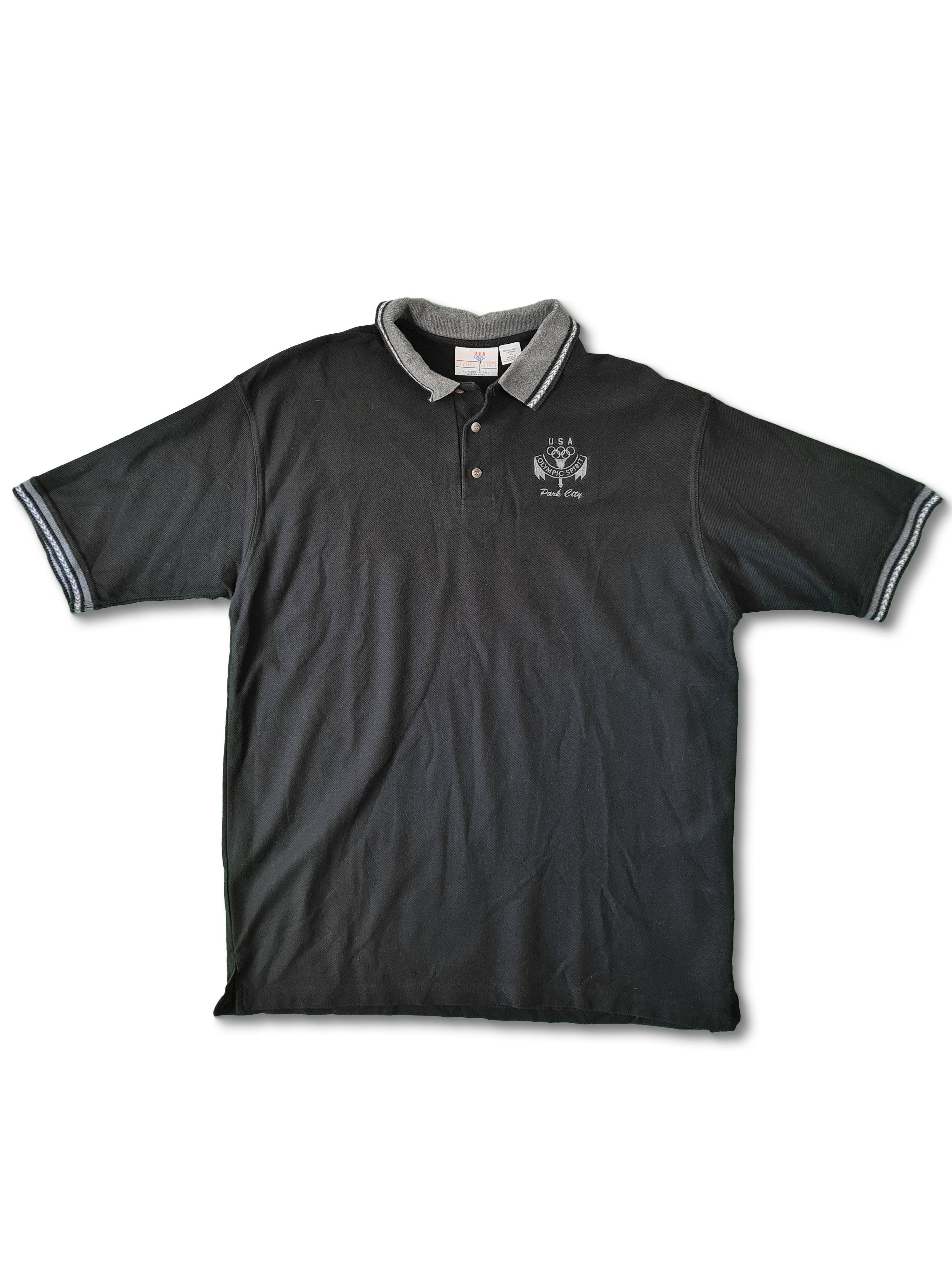 Vintage USA Poloshirt Olympic Spirit Park City XL - RareRags