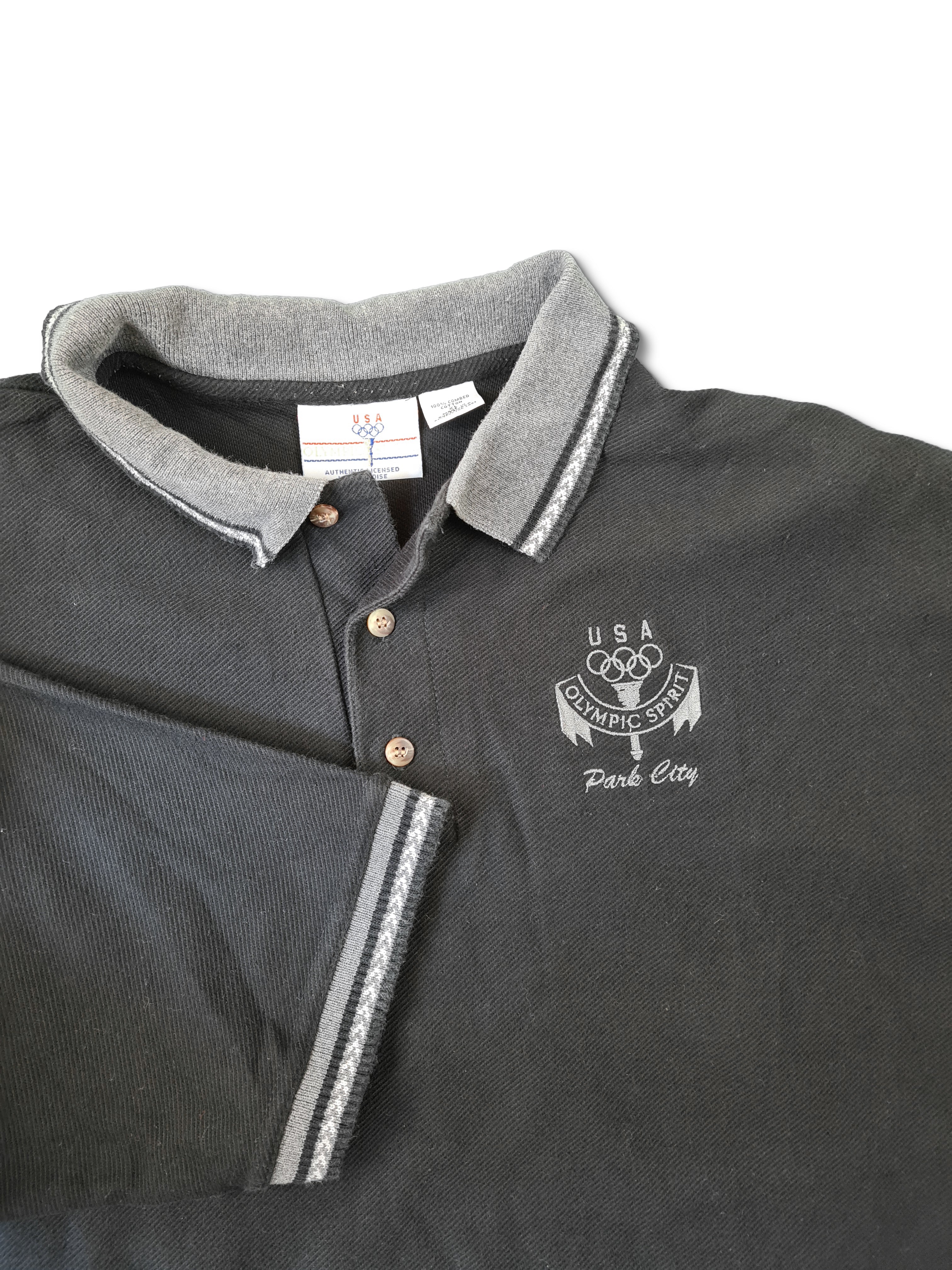 Vintage USA Poloshirt Olympic Spirit Park City XL - RareRags