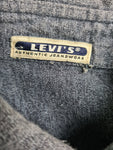 Vintage Levis Hemd Robust mit Schultertasche Grau L-XL