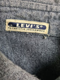 Vintage Levis Hemd Robust mit Schultertasche Grau L-XL