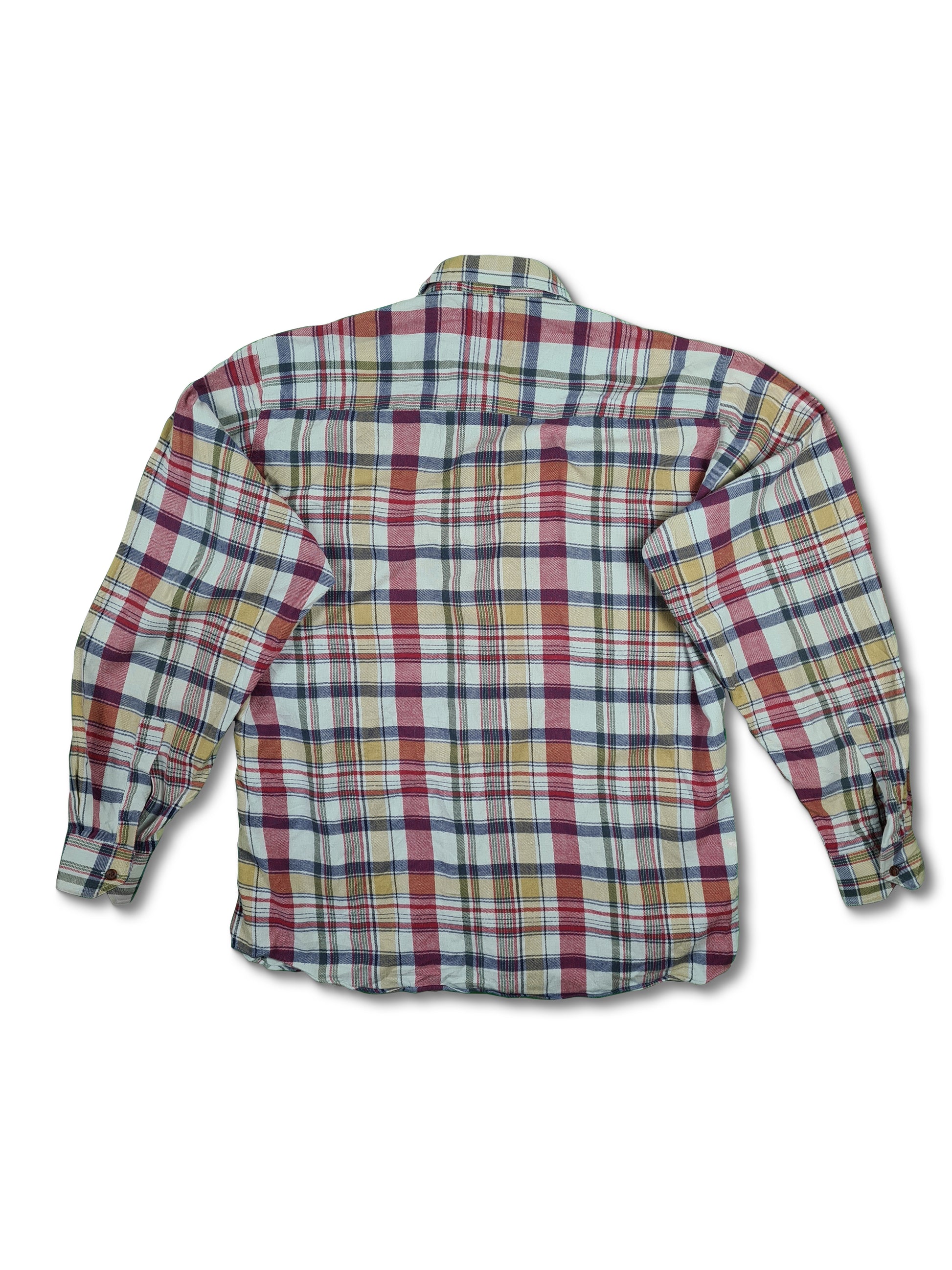 Vintage Hugo Boss Hemd Flanell Kariert Bunt M-L - RareRags