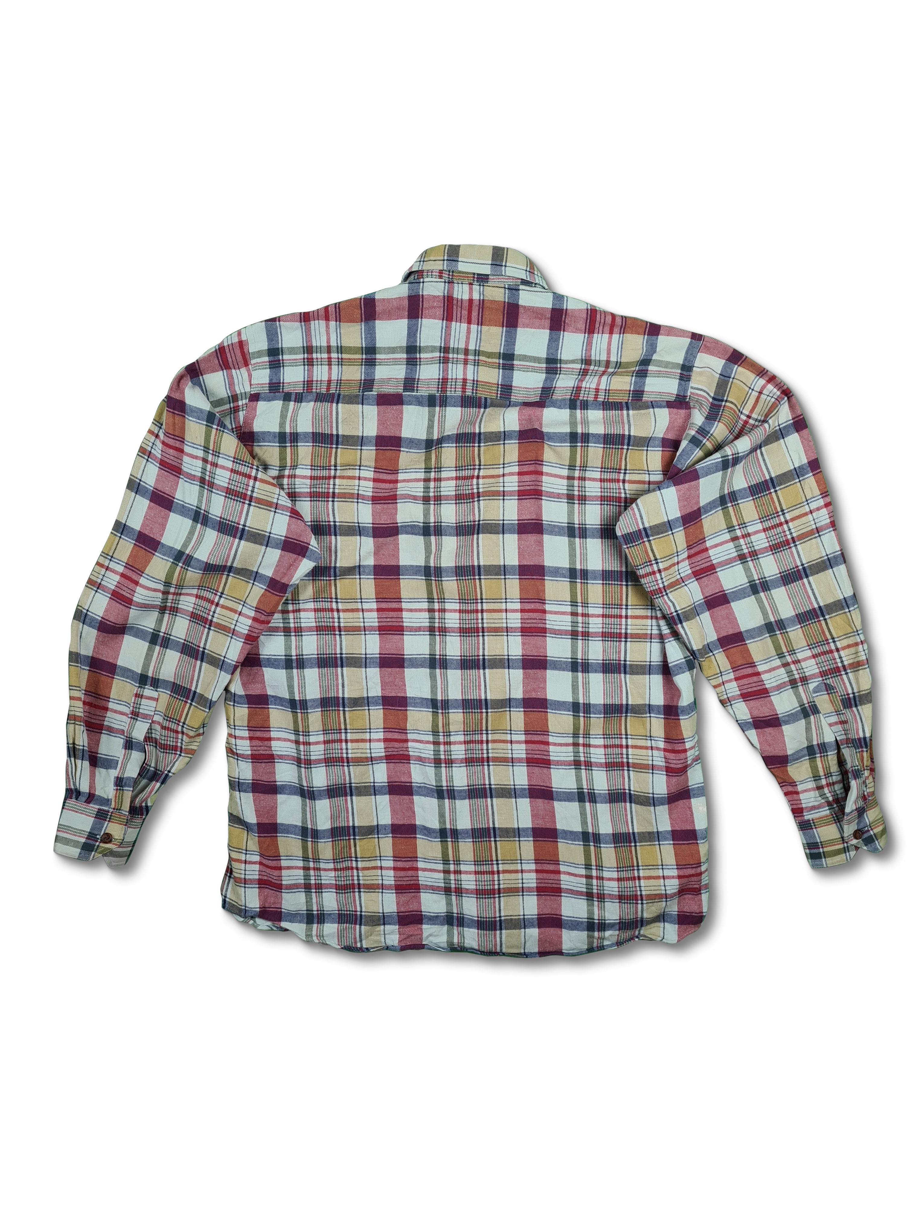 Vintage Hugo Boss Hemd Flanell Kariert Bunt M-L - RareRags