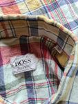 Vintage Hugo Boss Hemd Flanell Kariert Bunt M-L