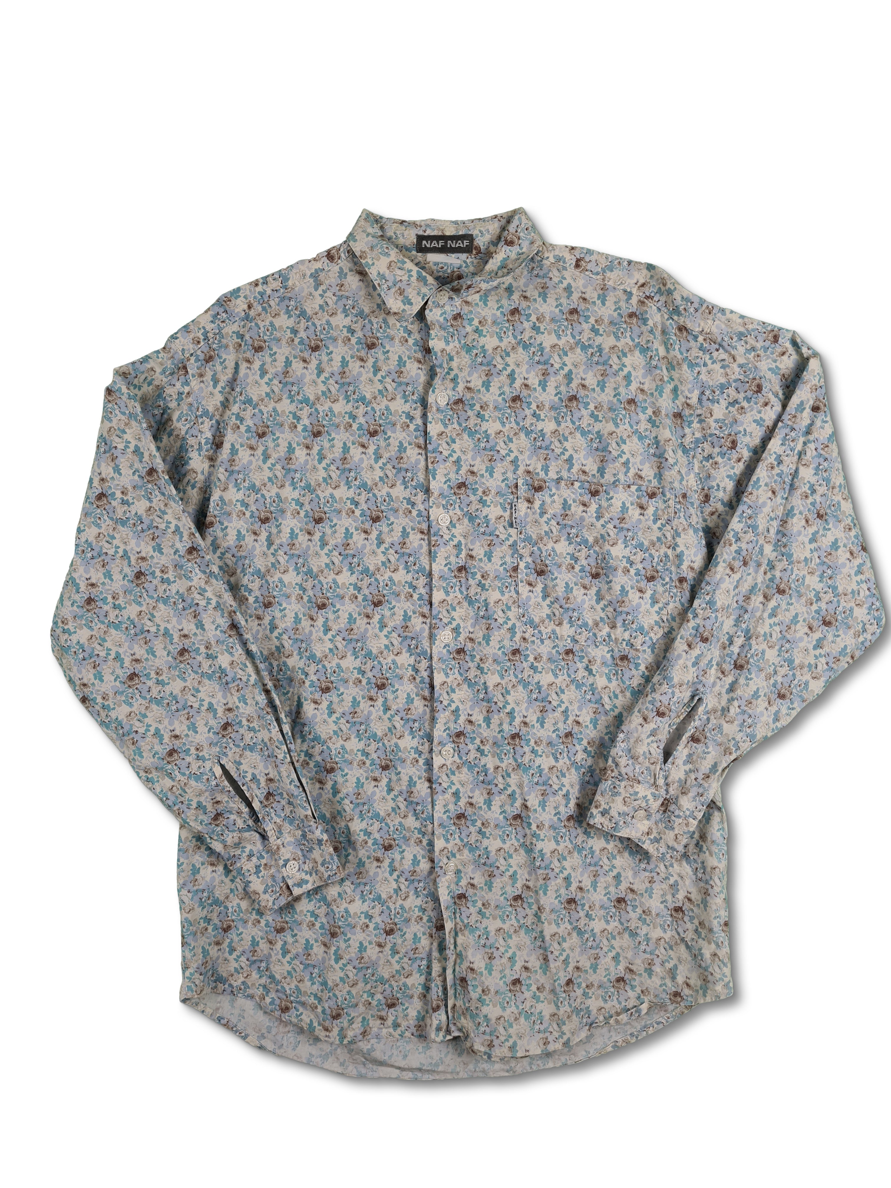 Vintage Naf Naf Hemd Blumen M - RareRags