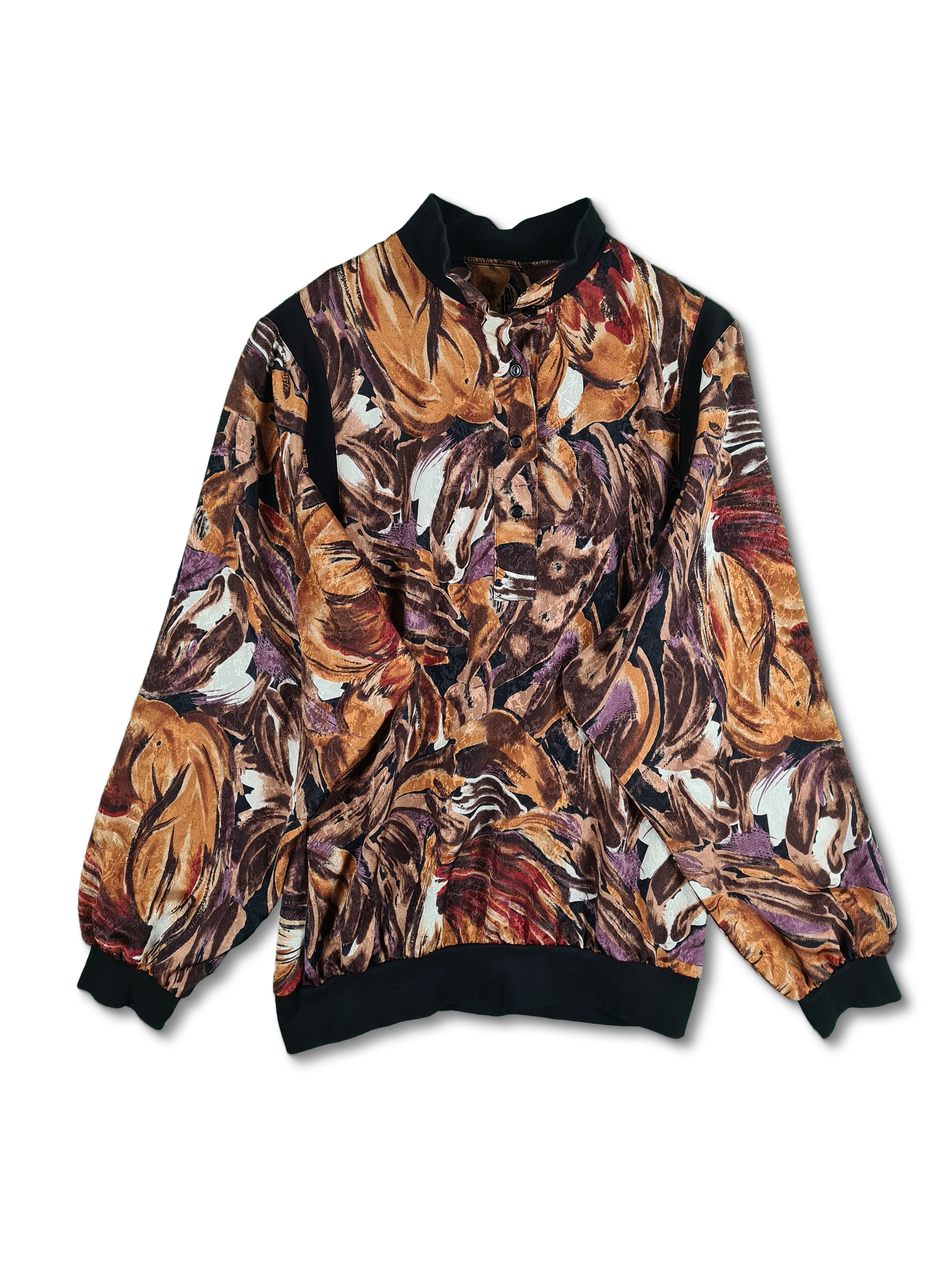Vintage NoName Hemd Abstract Pattern M-L - RareRags