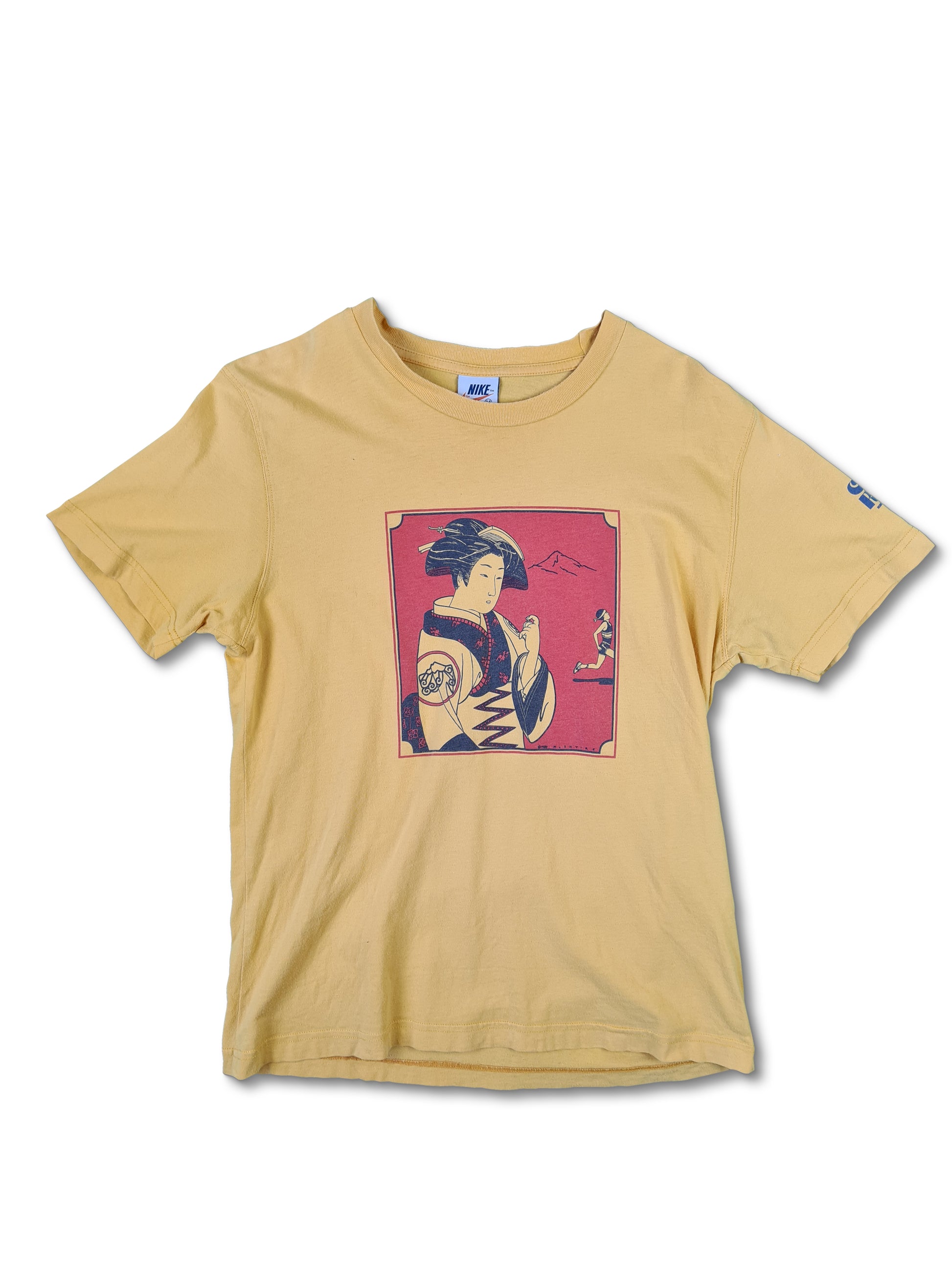 Rare! Vintage Nike Shirt Reprint Geisha 1980  Cascade Run Off M - RareRags