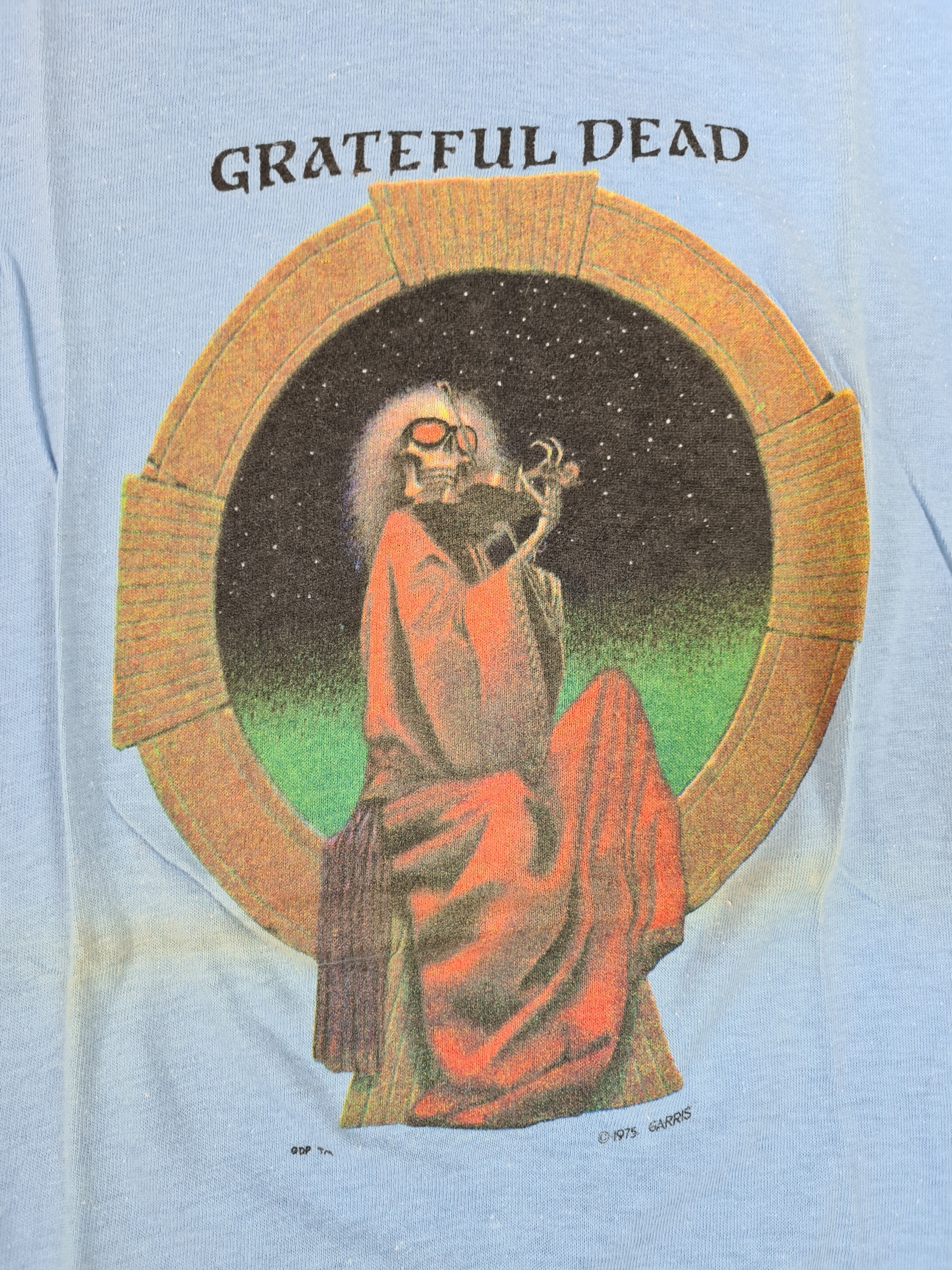 Rare! Vintage Grateful Dead Shirt Dead Blues For Allah 1975 Garris L - RareRags