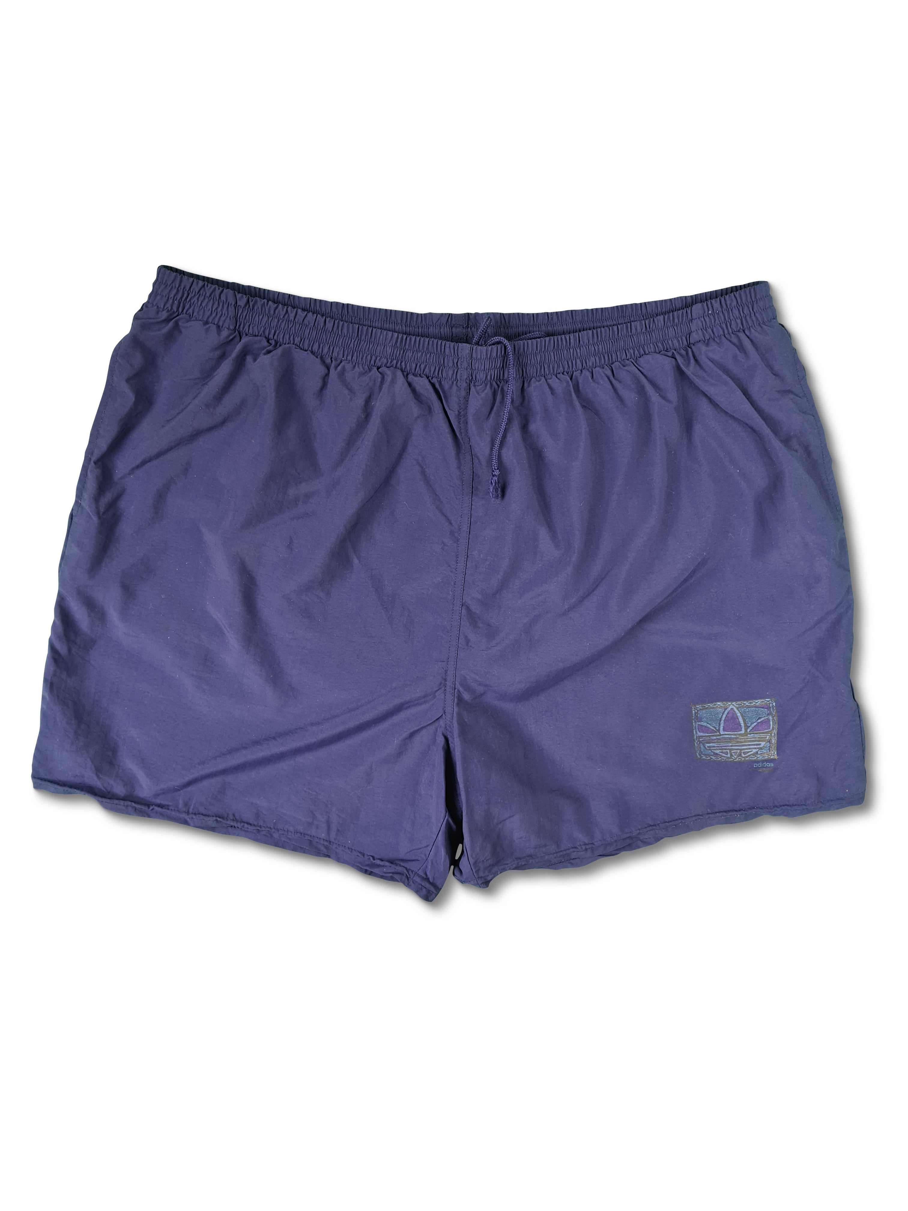 Vintage Adidas Shorts Silvertag Bedruckt Blau XXL - RareRags