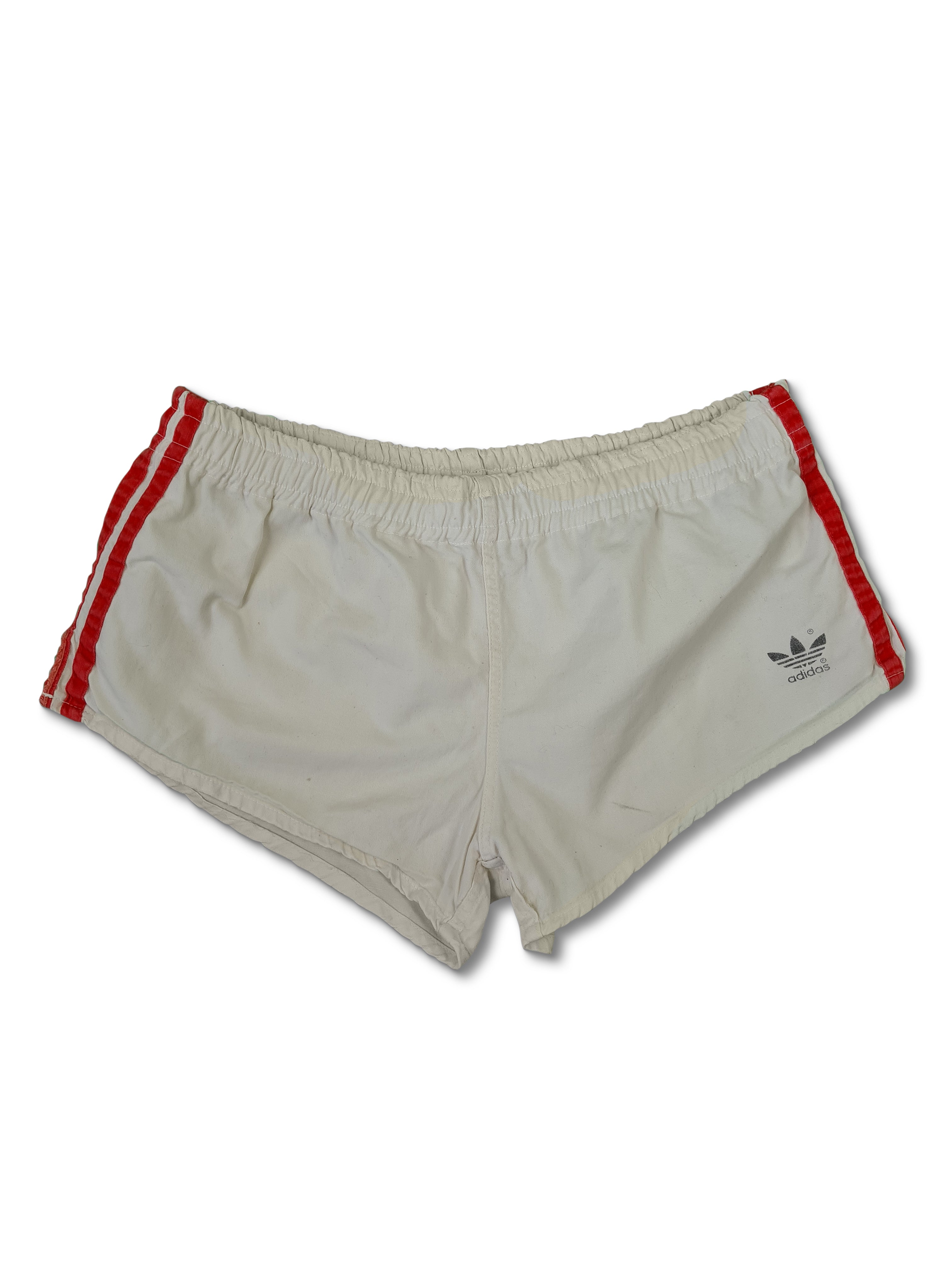 Rare! Vintage Adidas Shorts Made In West Germany Weiß Rot M-L - RareRags