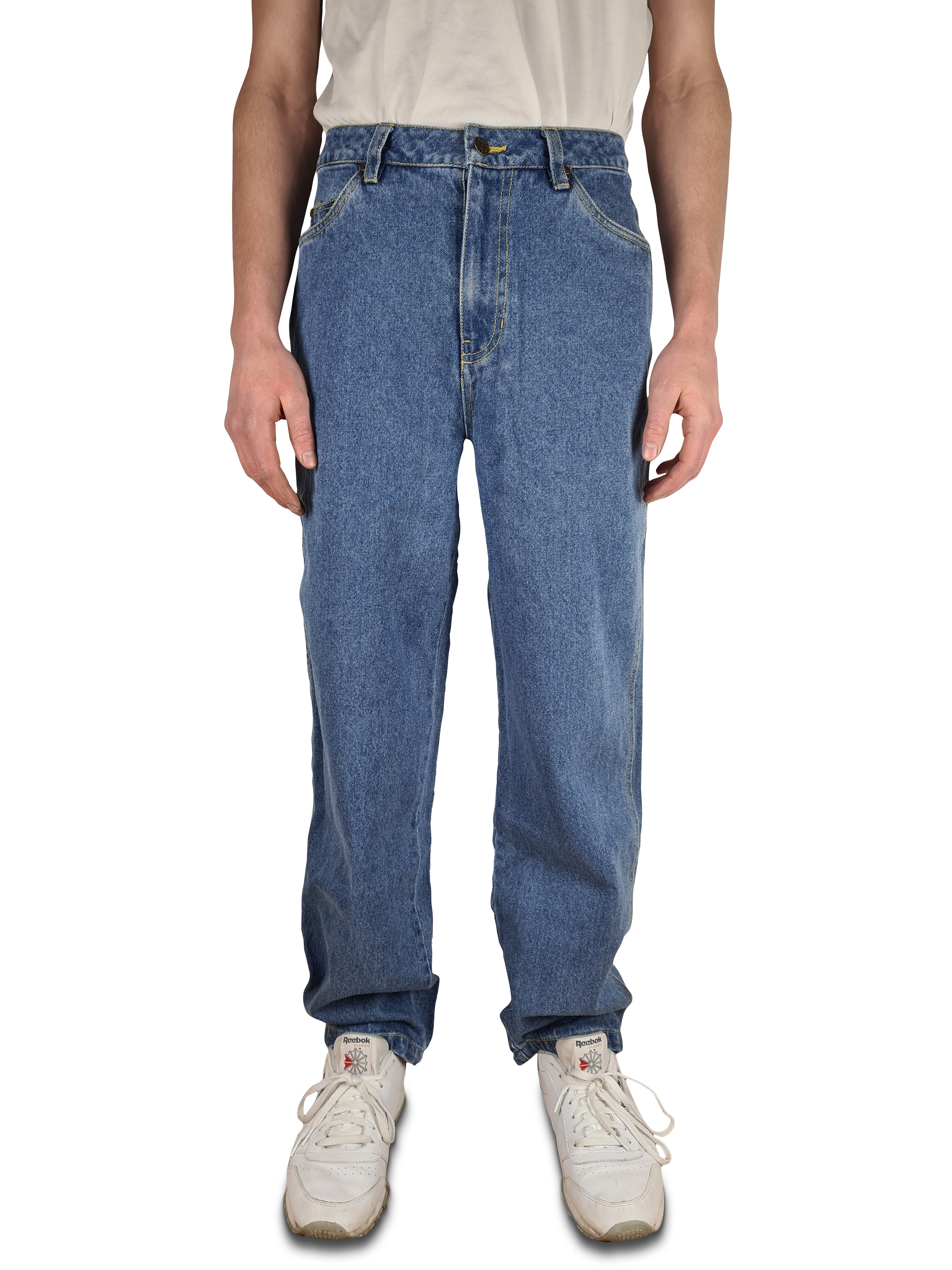 Y2K Karl Kani Jeans Baggy Deadstock Back Pocket Stitching S - RareRags