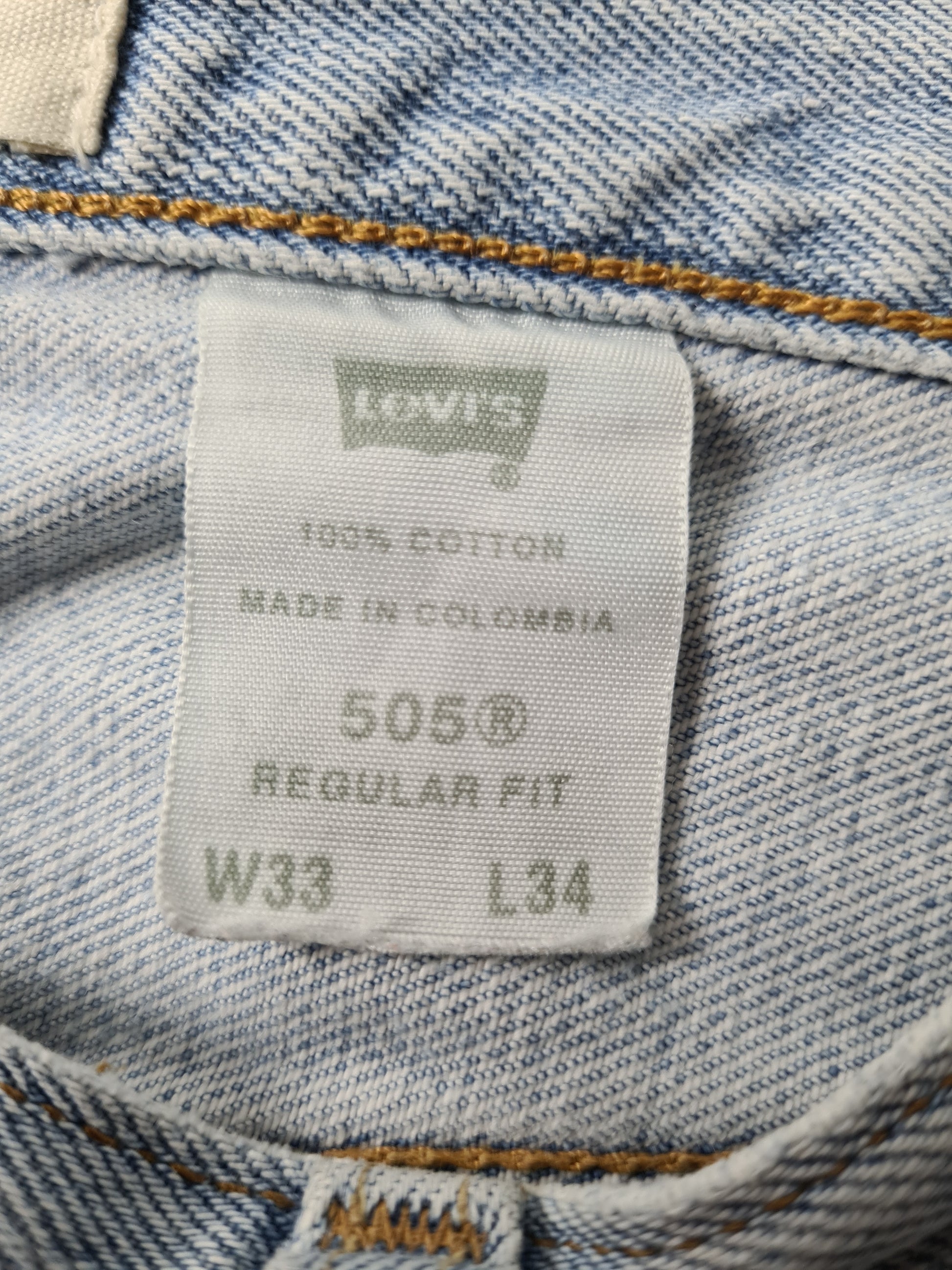Vintage Levis Jeans 505 Regular Fit Made In Colombia W 33 L 34 - RareRags