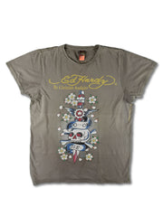 Modernes Ed Hardy Shirt By Christian Audigier " Do Or Die" Braun L - RareRags