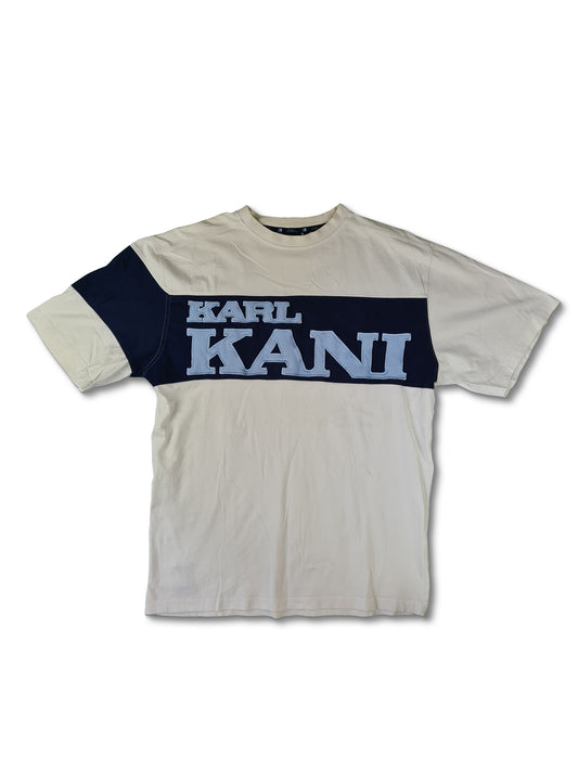 Y2K Karl Kani Shirt Weiß Blau XL
